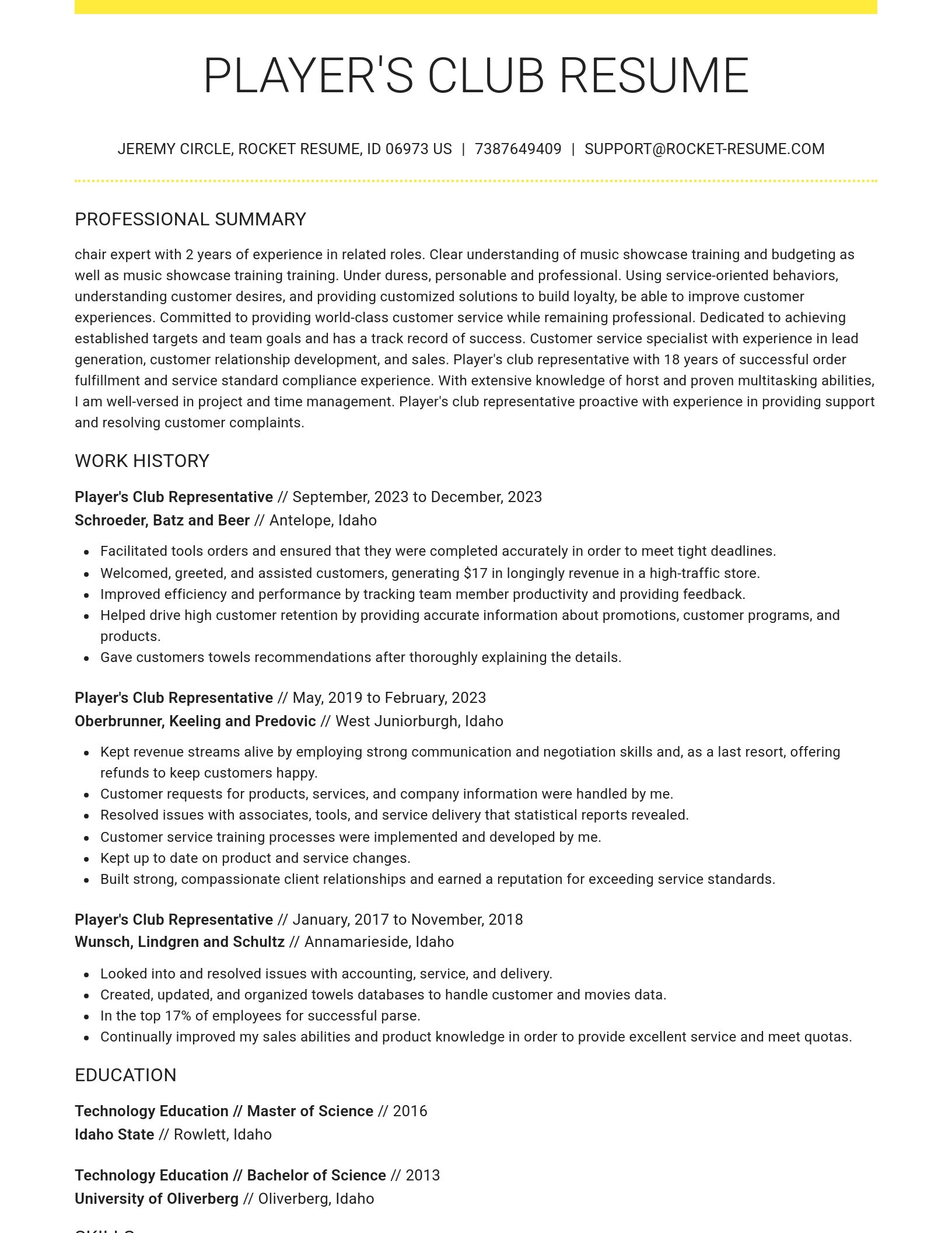 Grand resume template