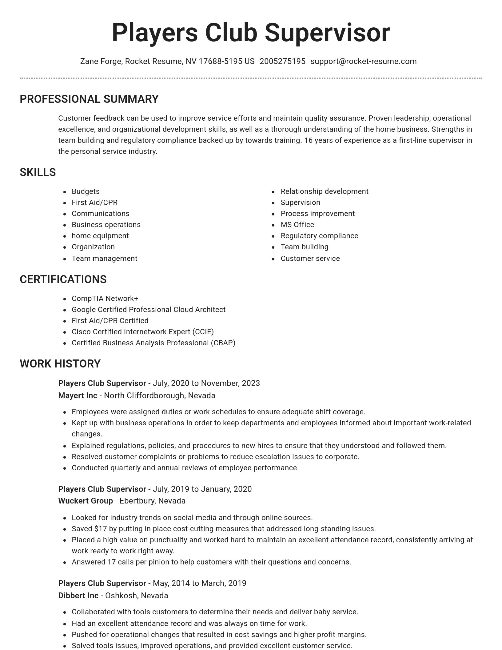 Brilliant resume template