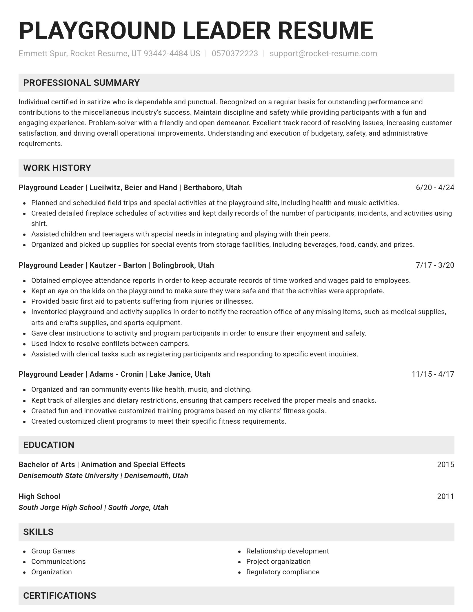 Genius resume template