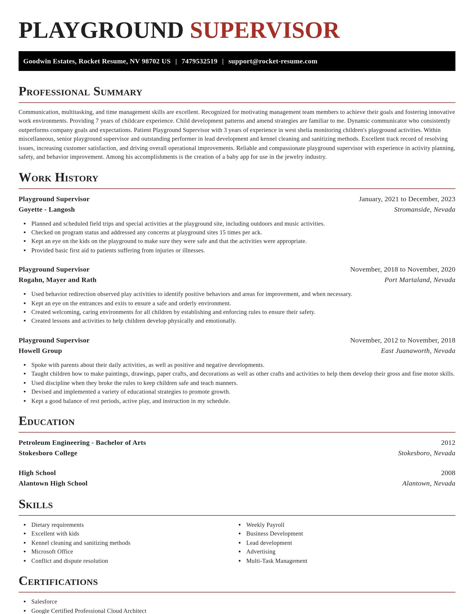 Exquisite resume template