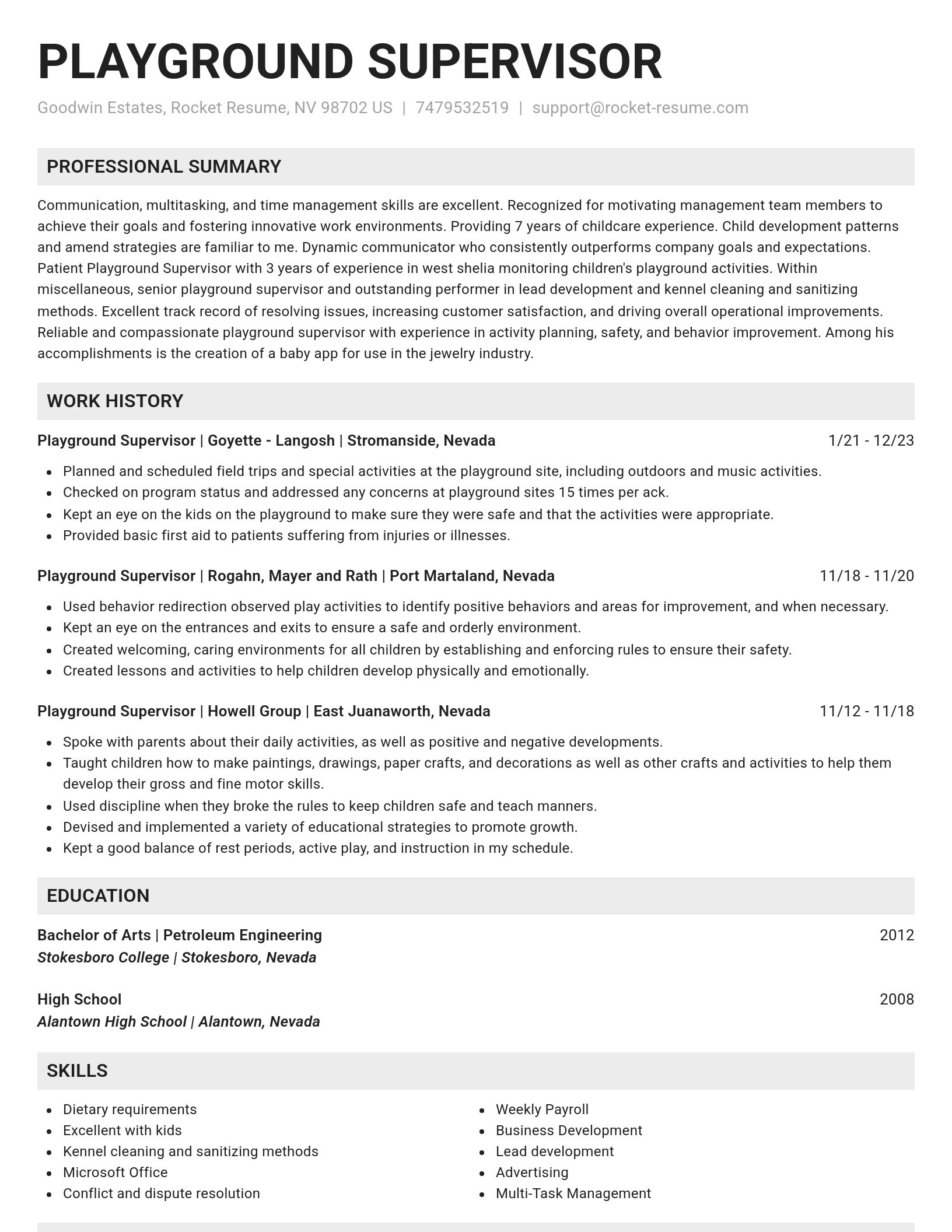 Genius resume template