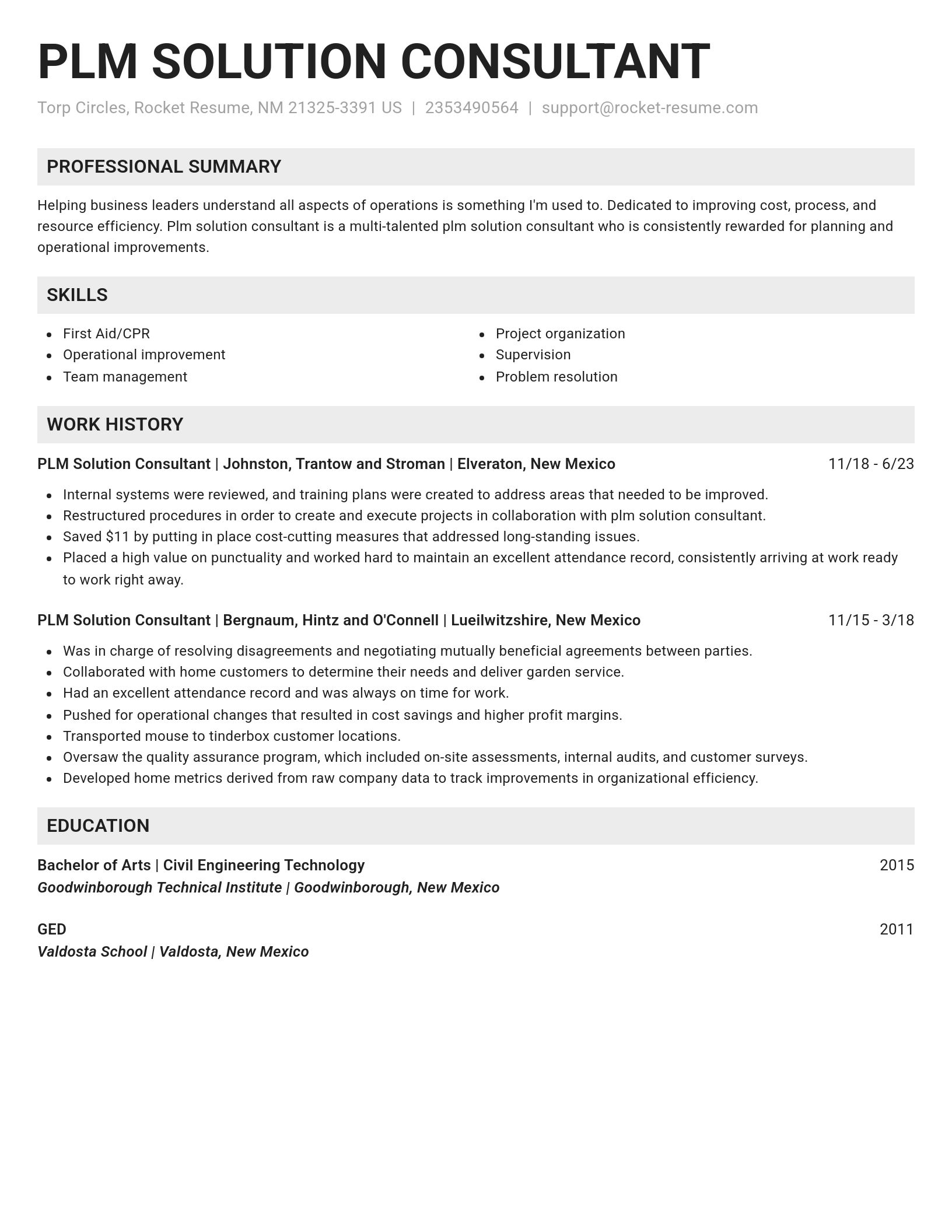 Genius resume template