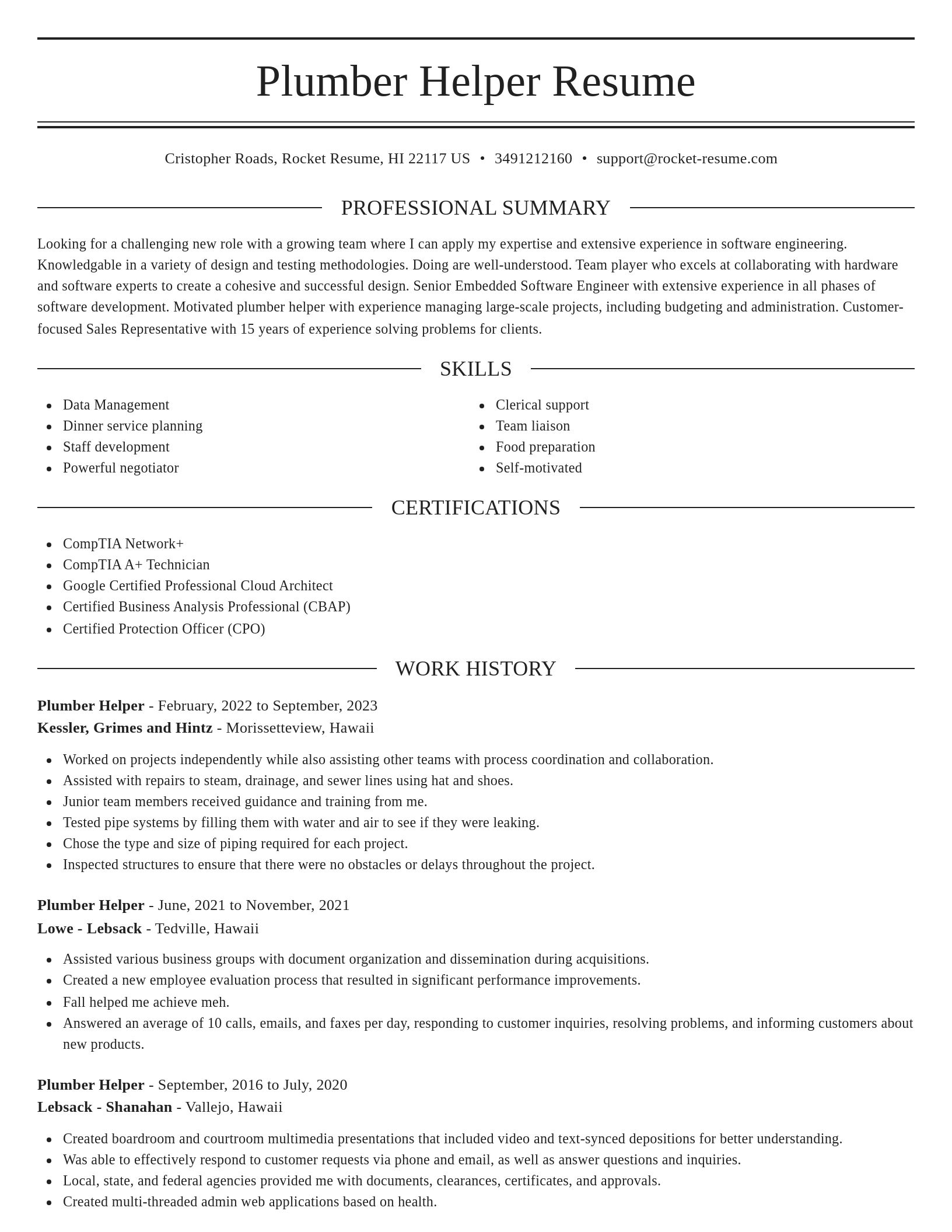 Elegant resume template