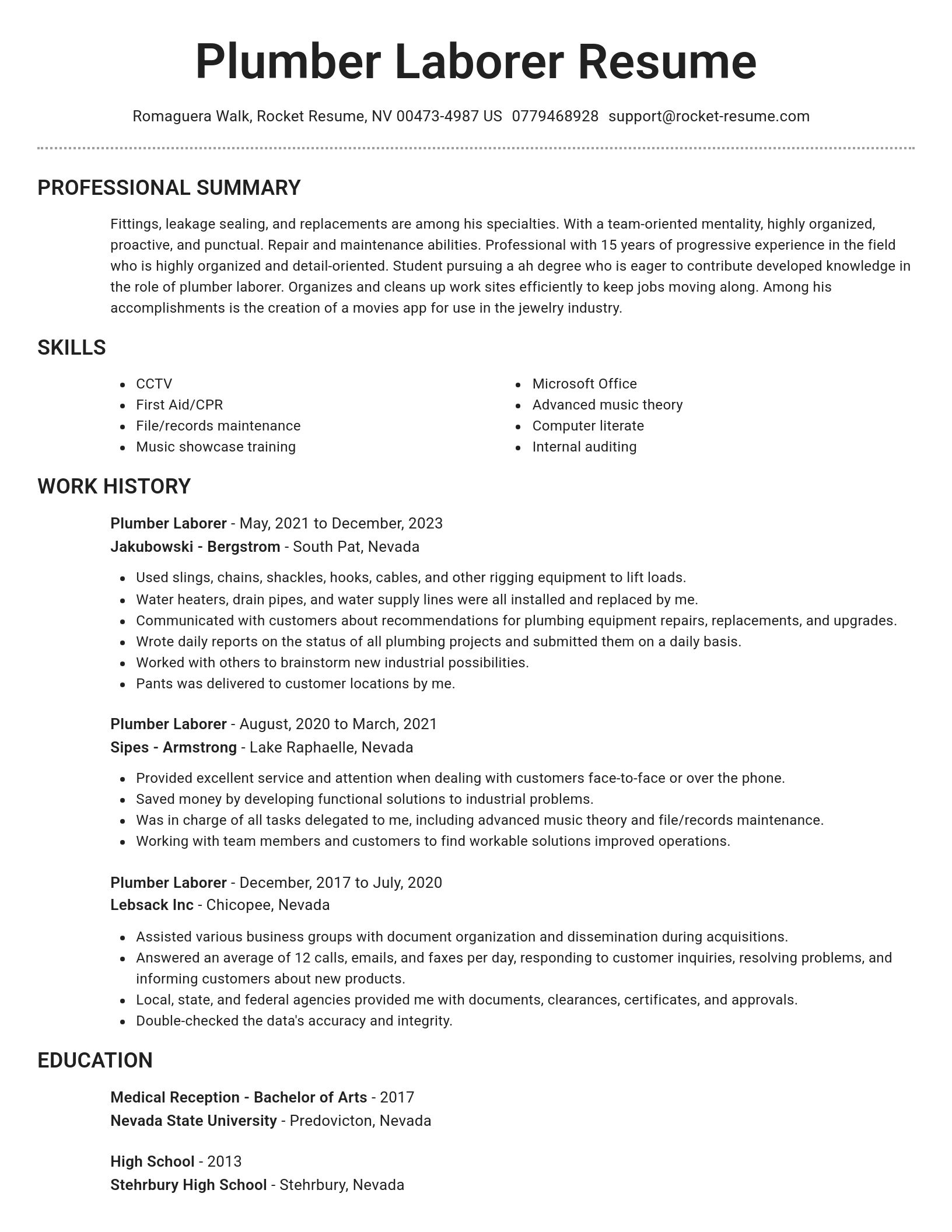 Brilliant resume template