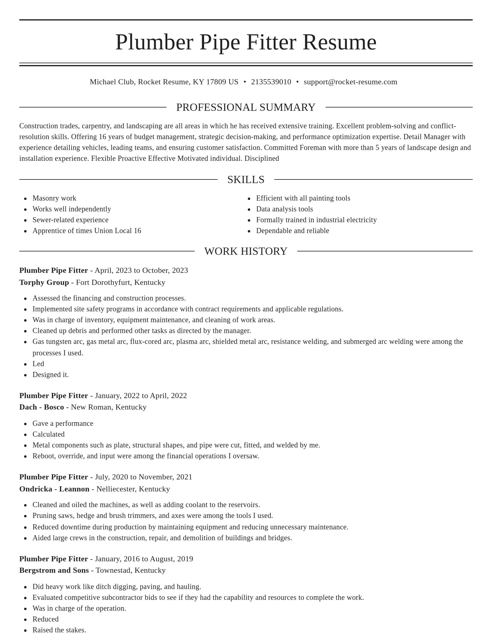 Elegant resume template