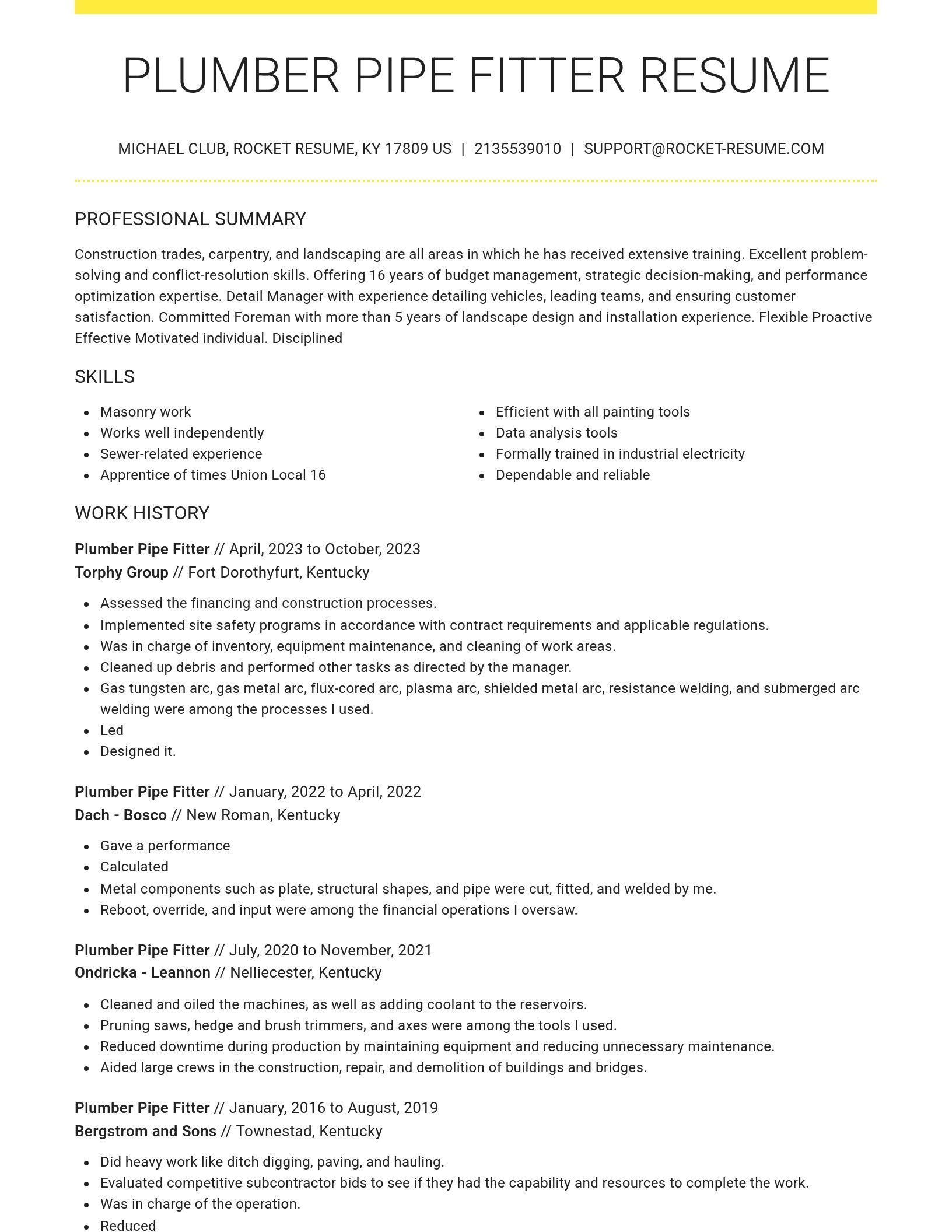 Grand resume template