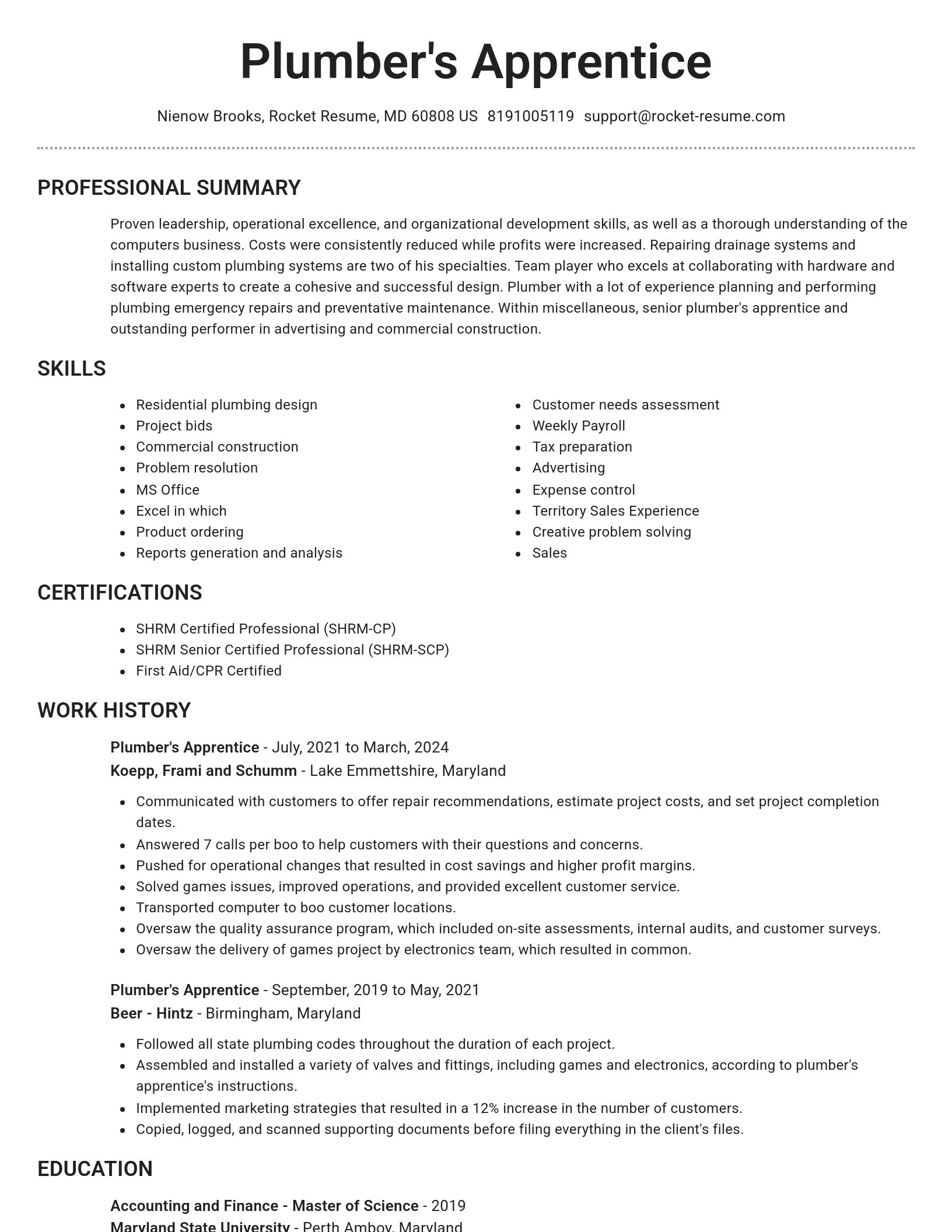 Brilliant resume template