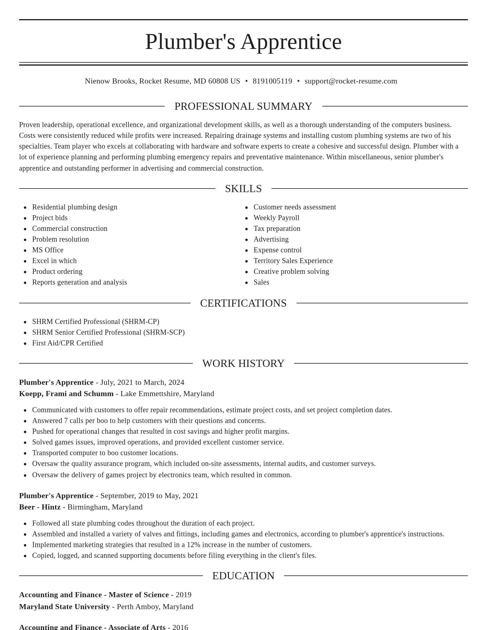 Elegant resume template