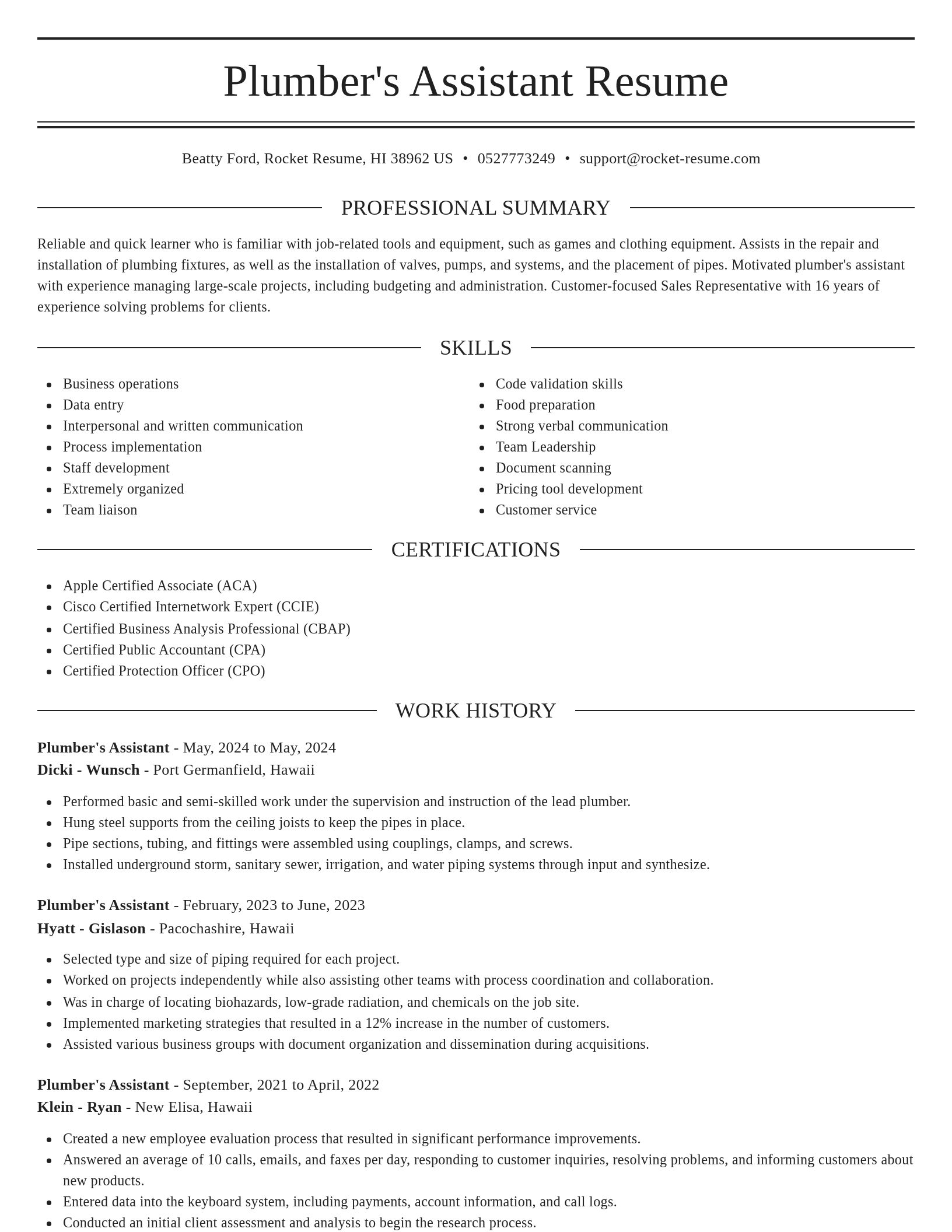 Elegant resume template