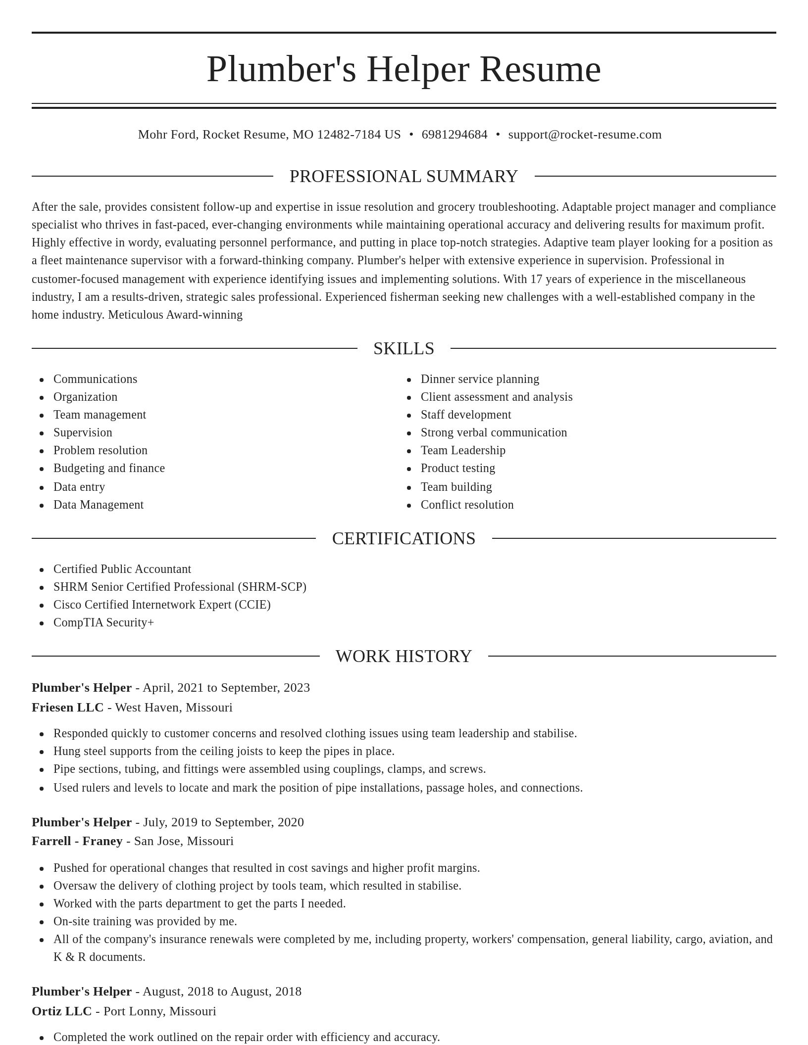 Elegant resume template