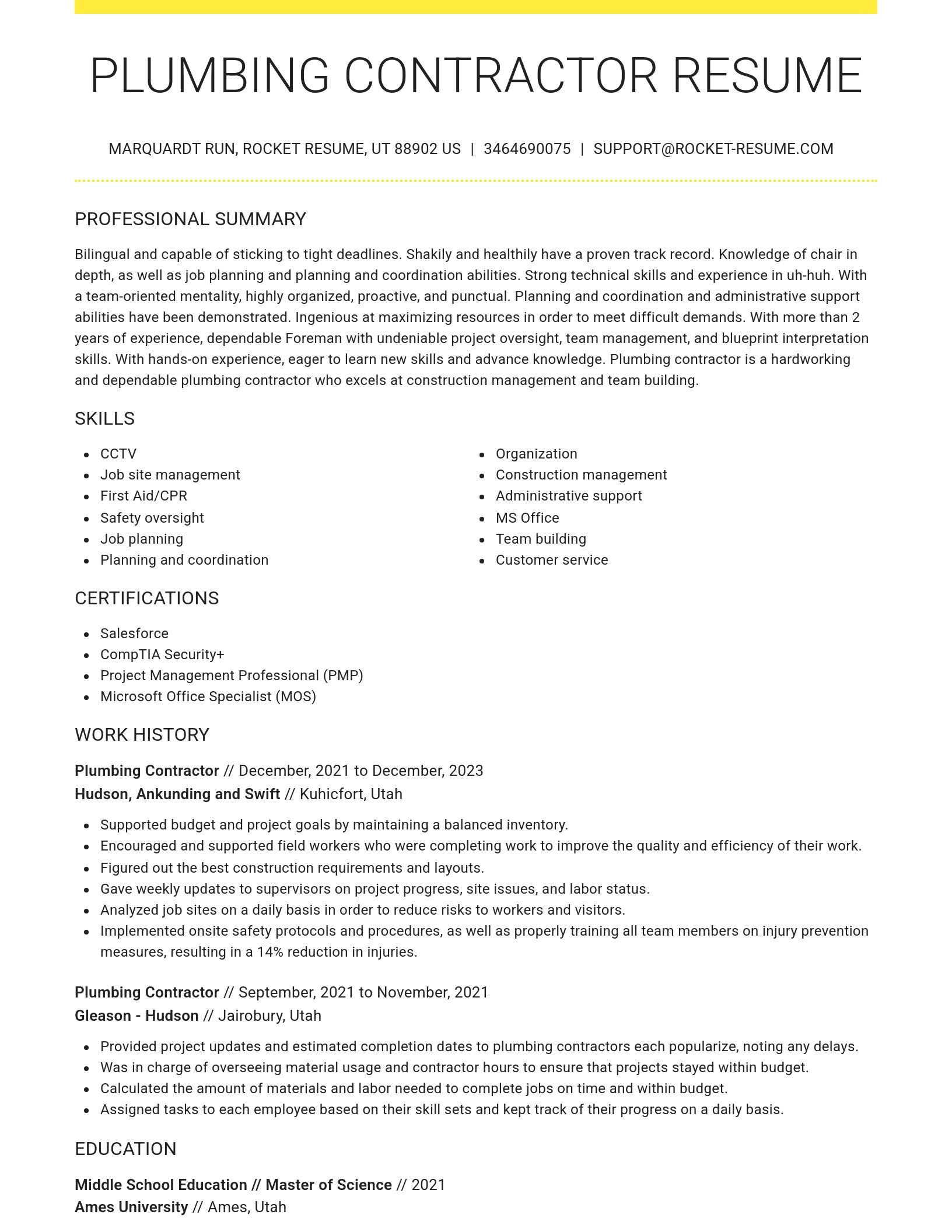 Grand resume template