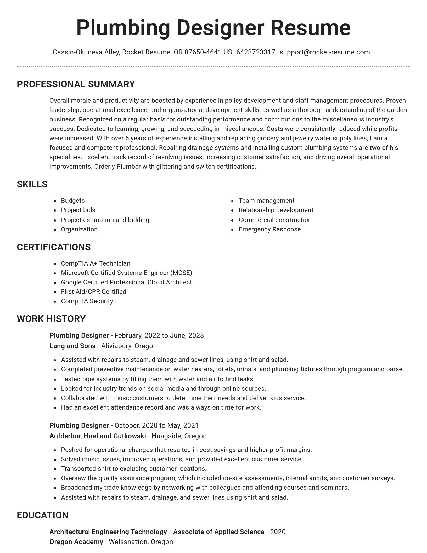 Brilliant resume template
