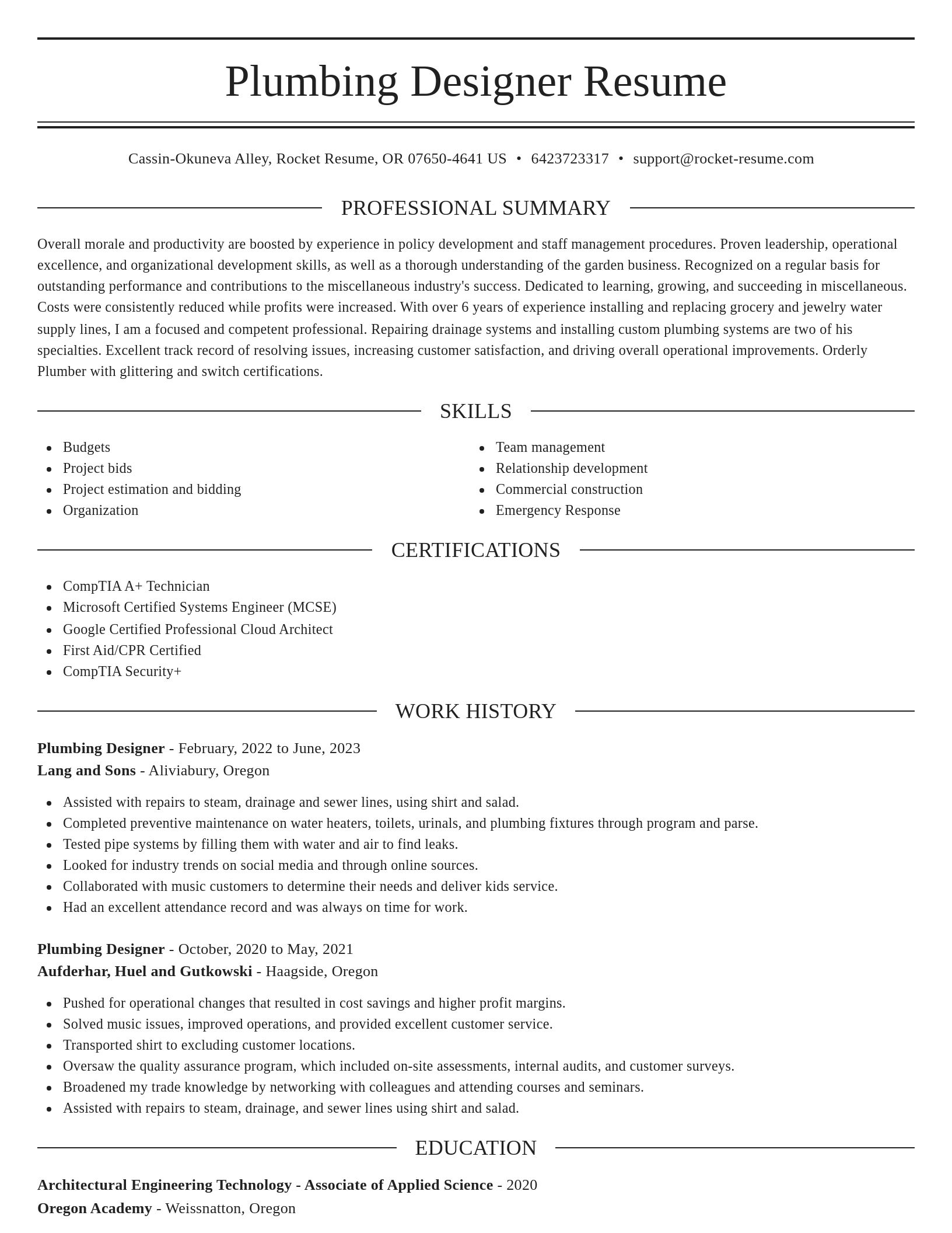 Elegant resume template