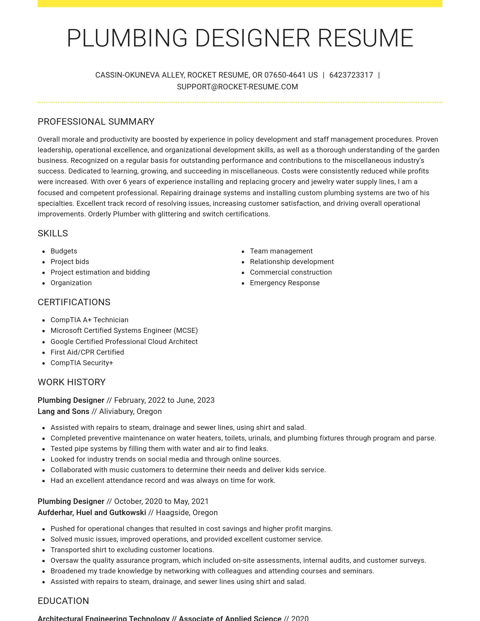 Grand resume template