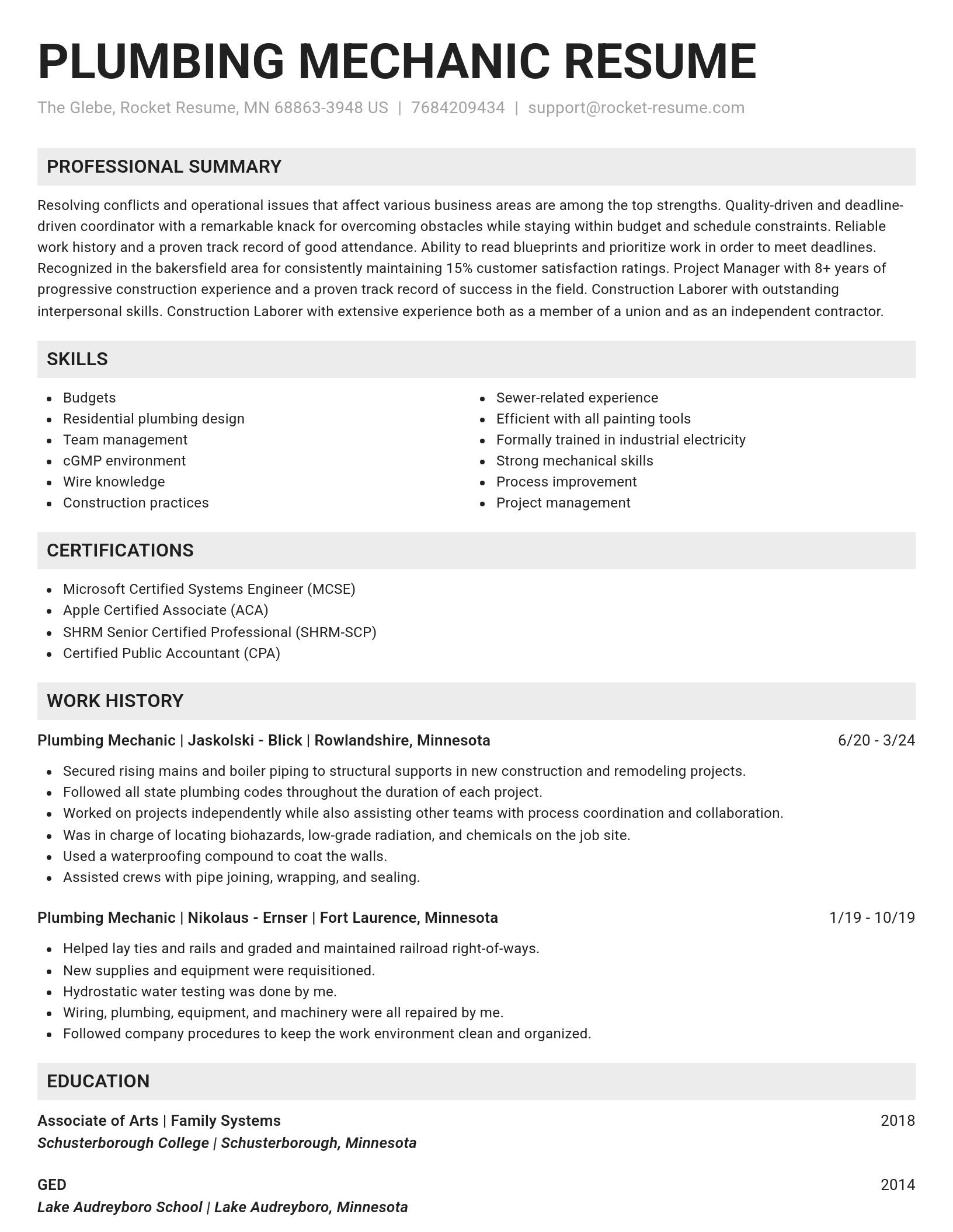 Genius resume template