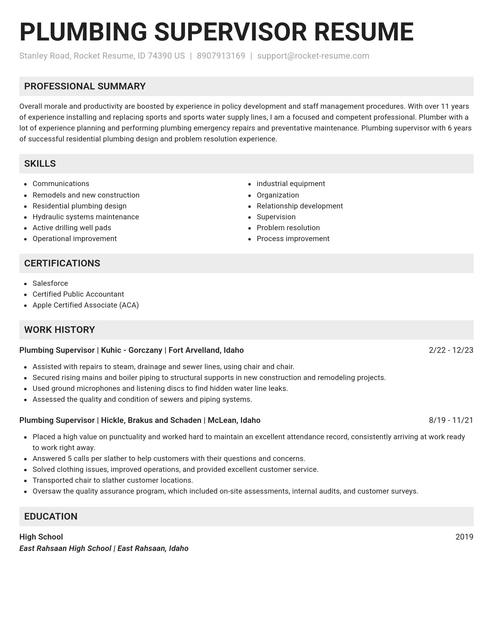 Genius resume template