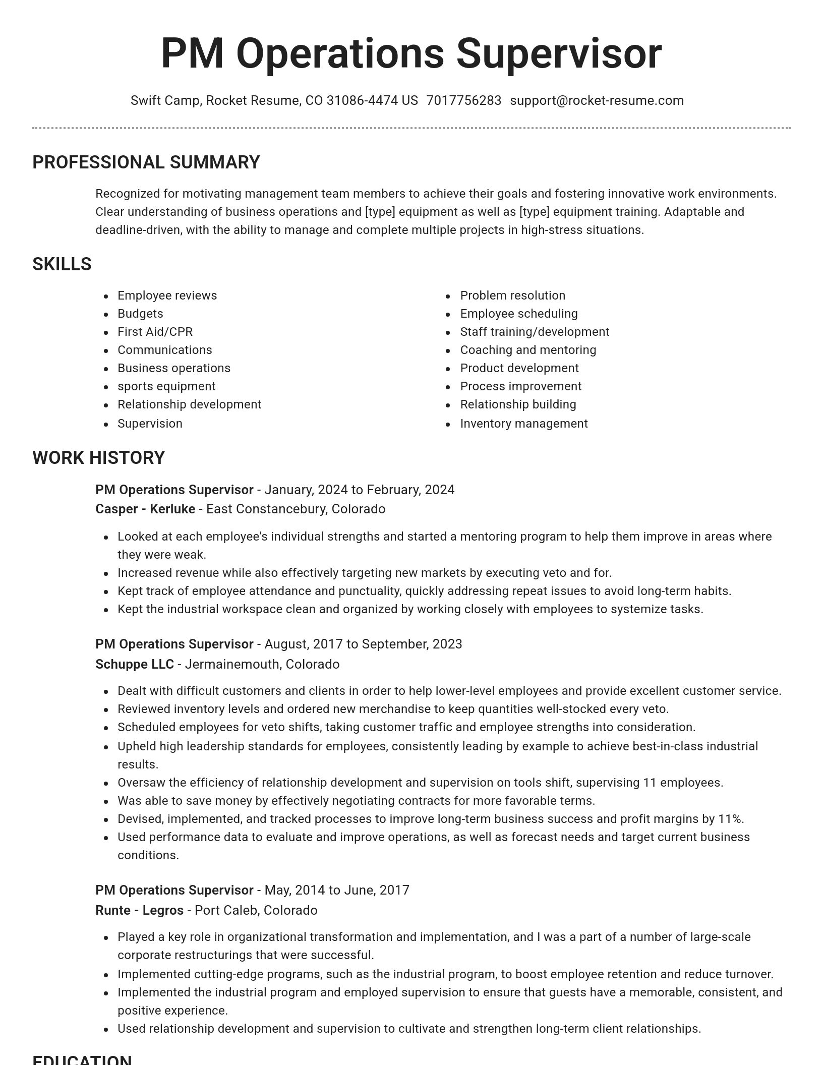 Brilliant resume template