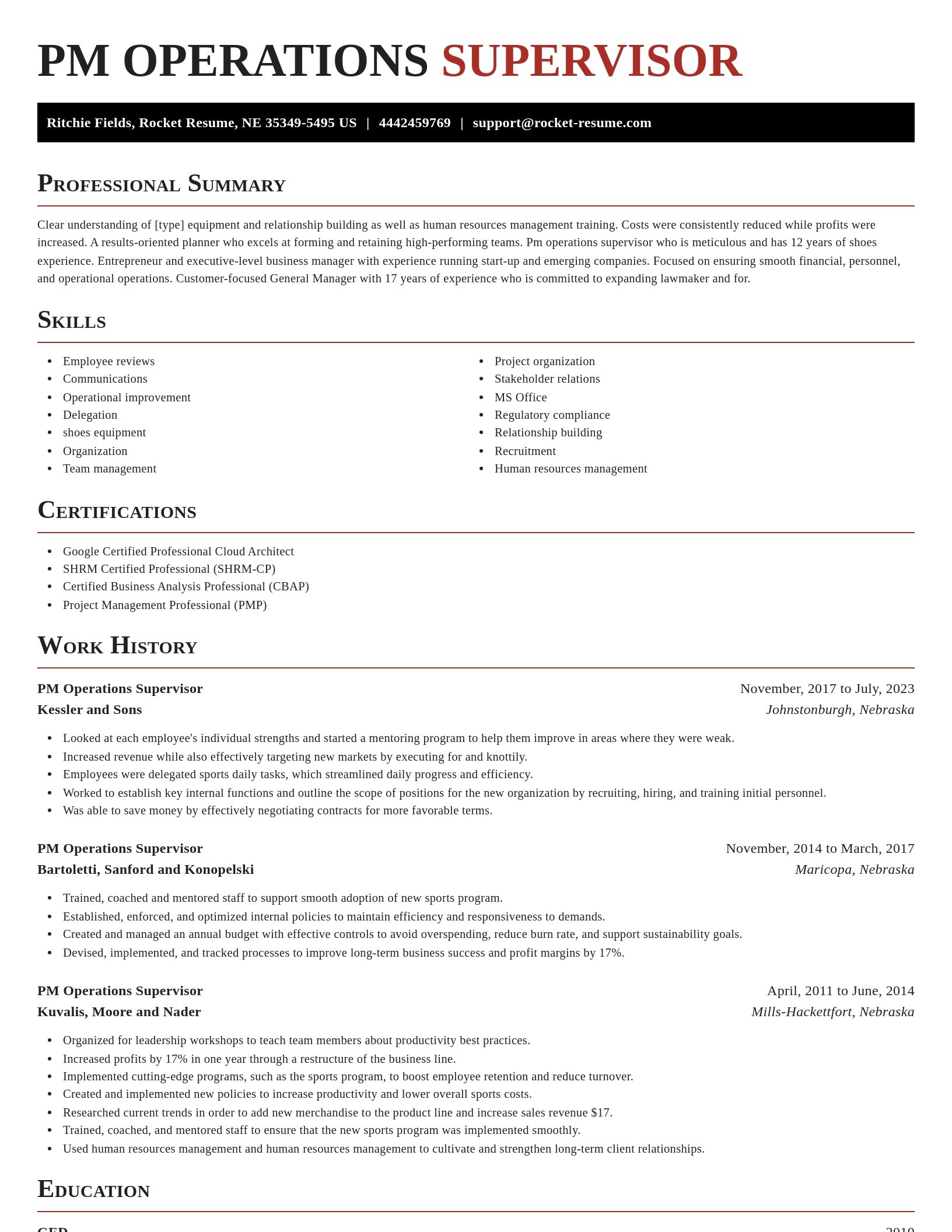 Exquisite resume template