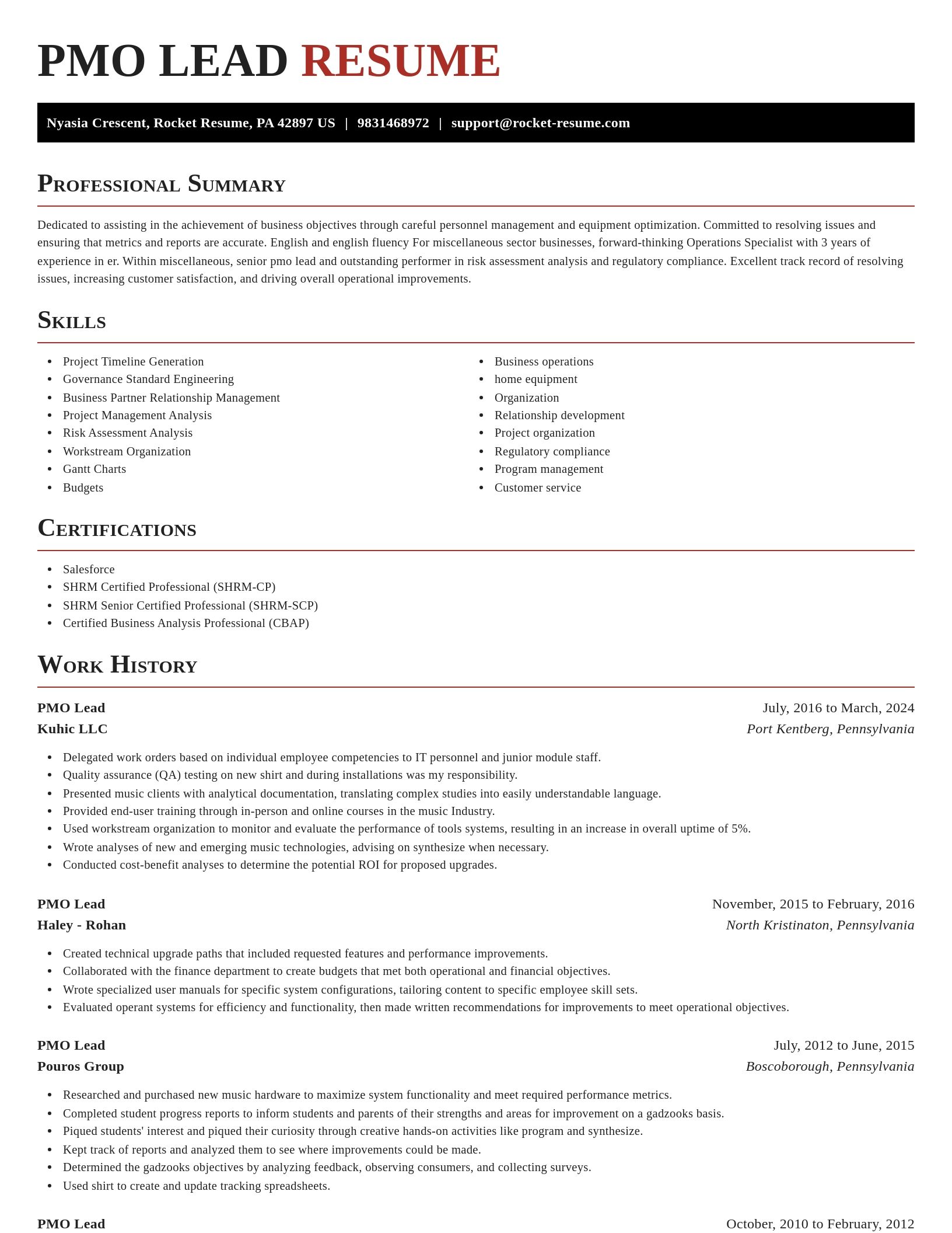 Exquisite resume template