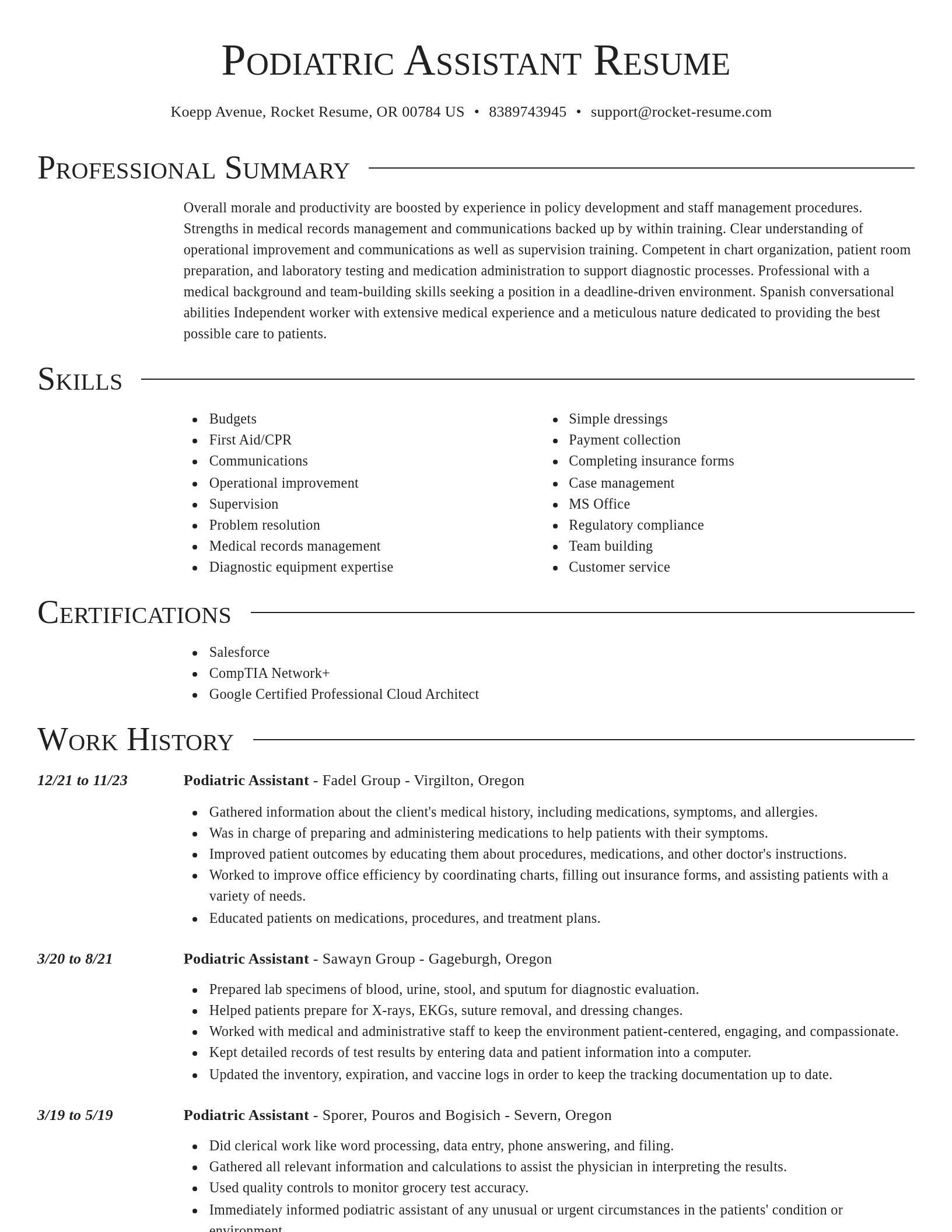 Director resume template