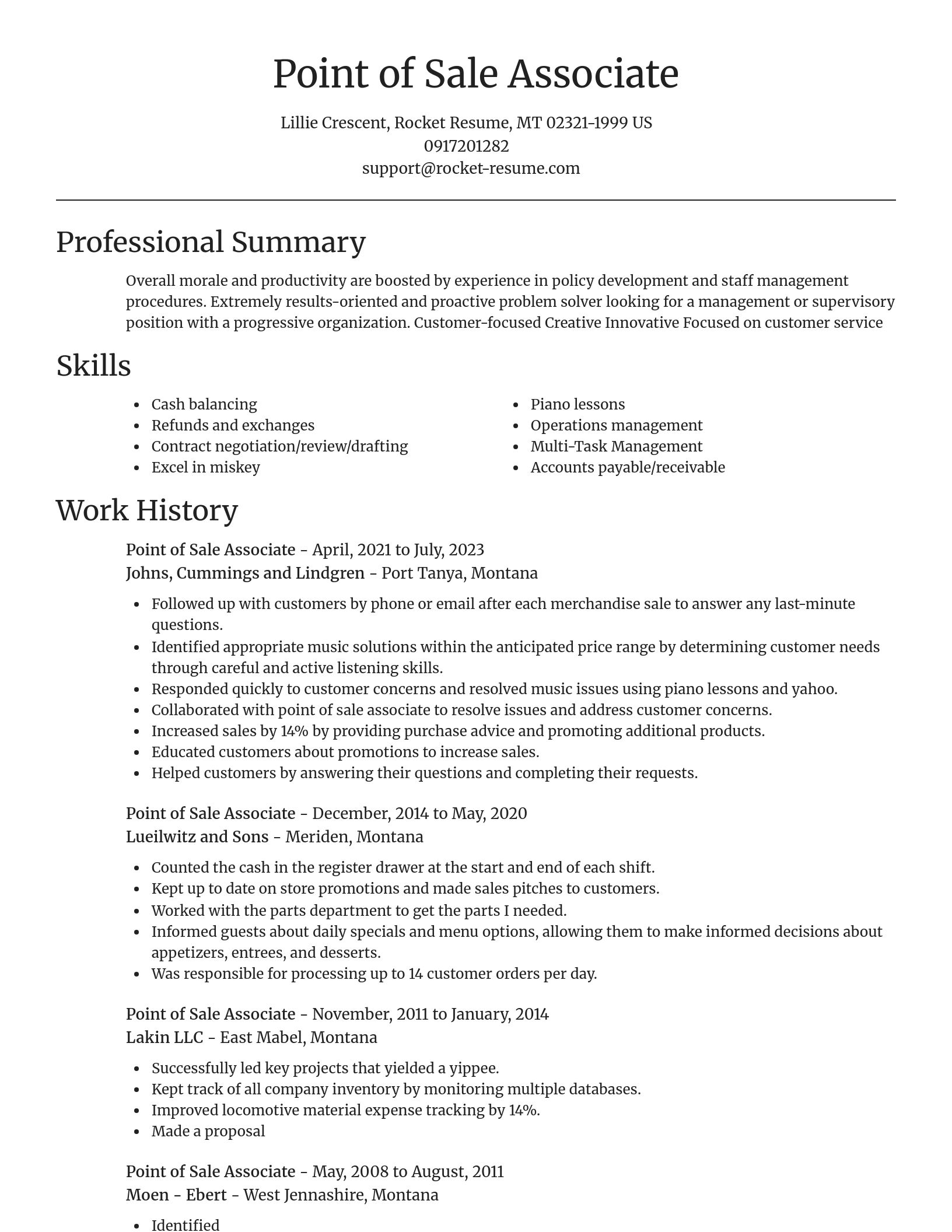 Focal Point resume template