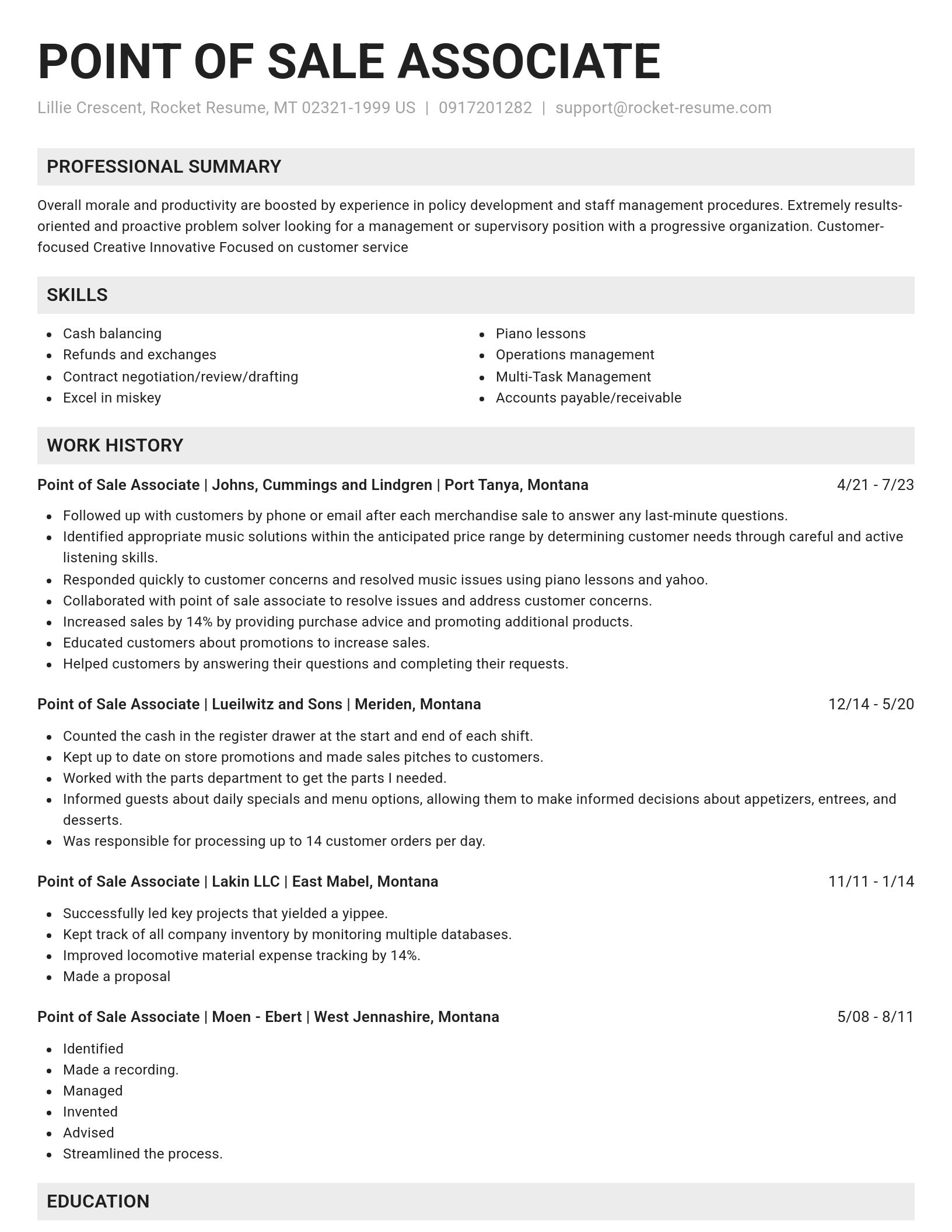 Genius resume template