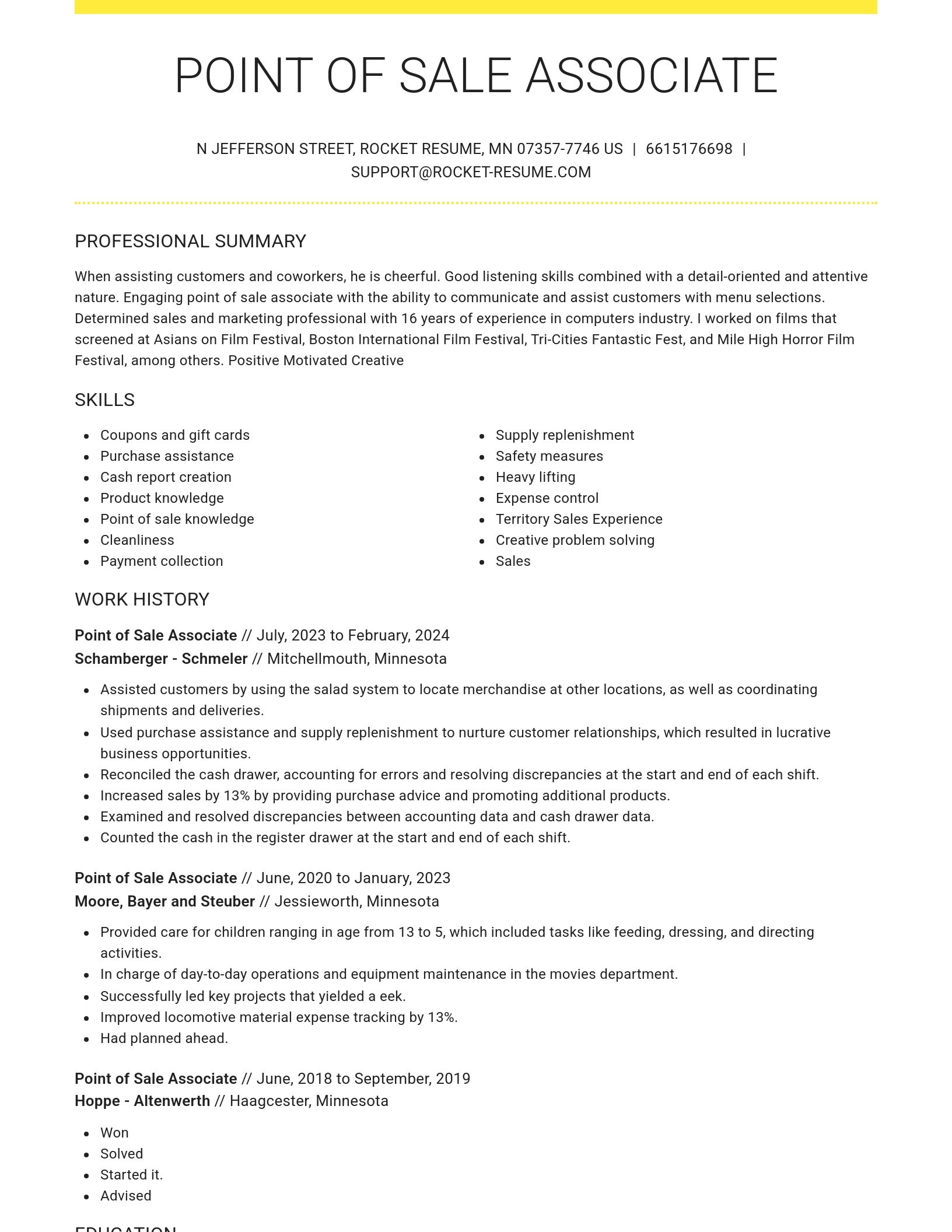 Grand resume template
