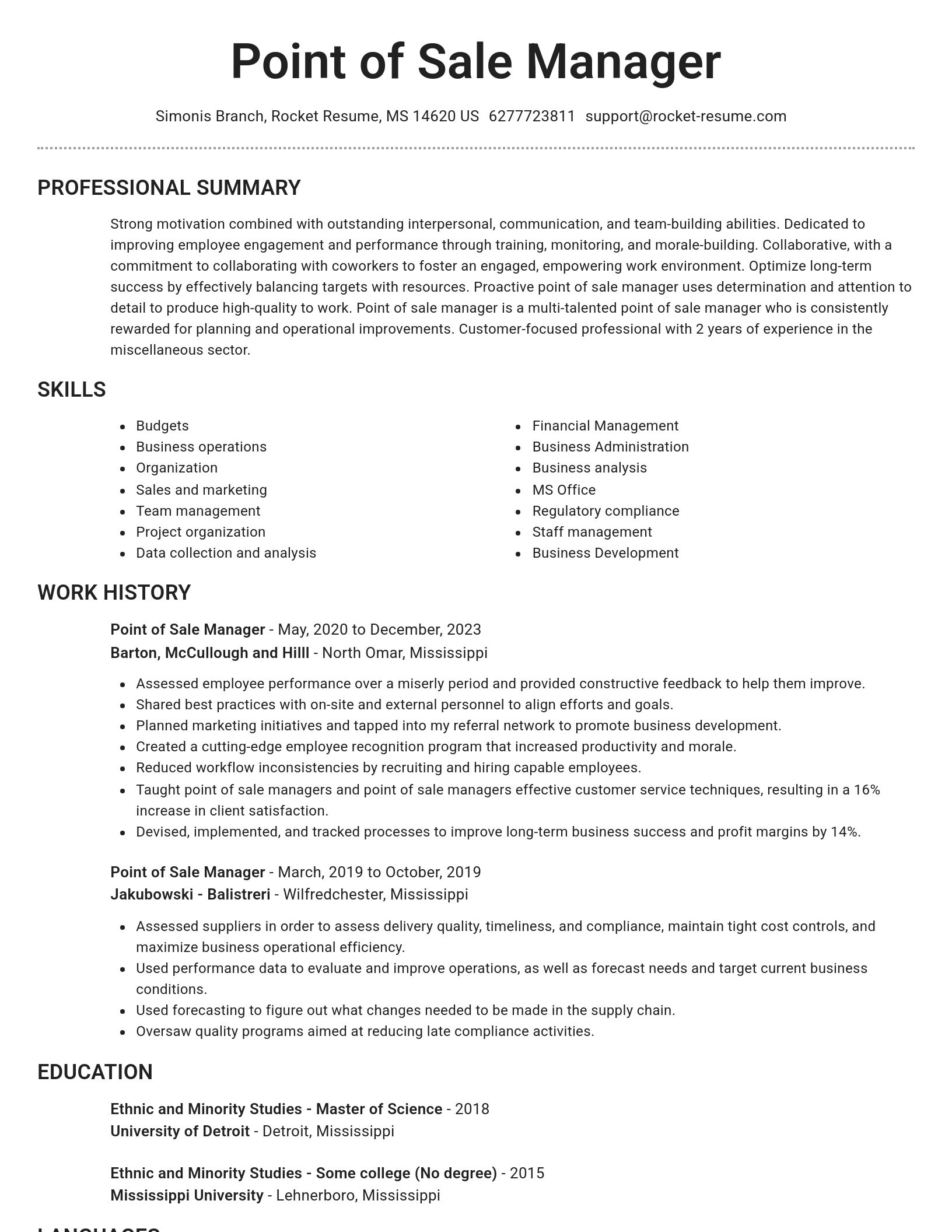 Brilliant resume template