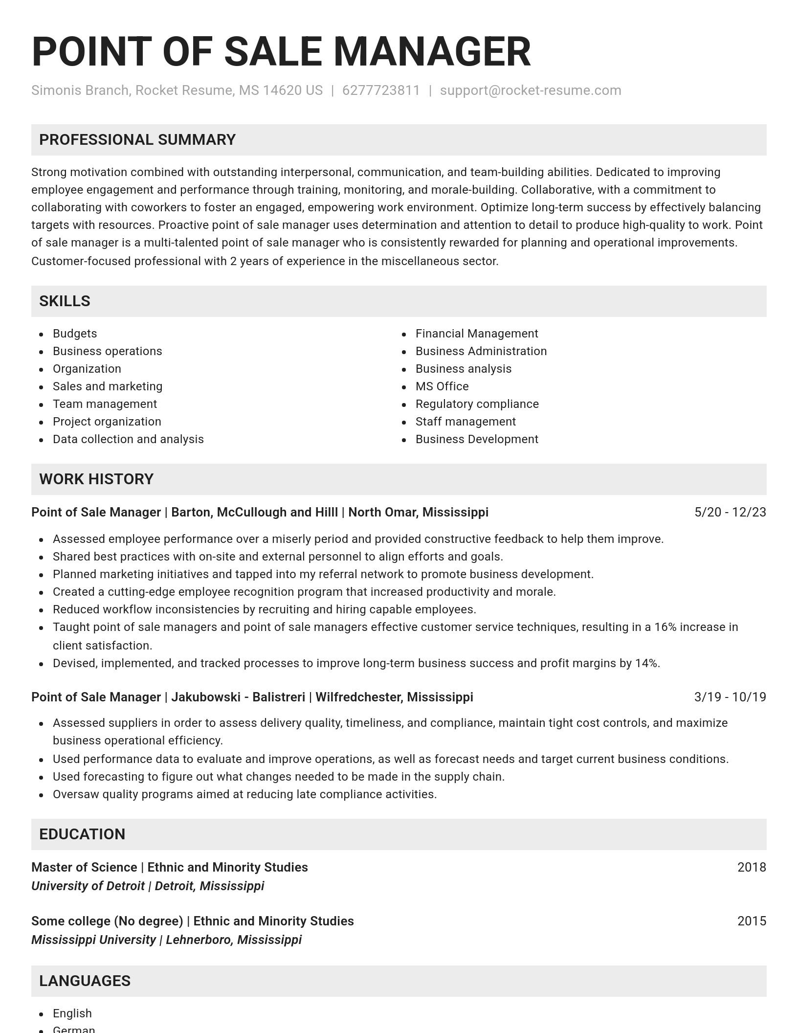 Genius resume template