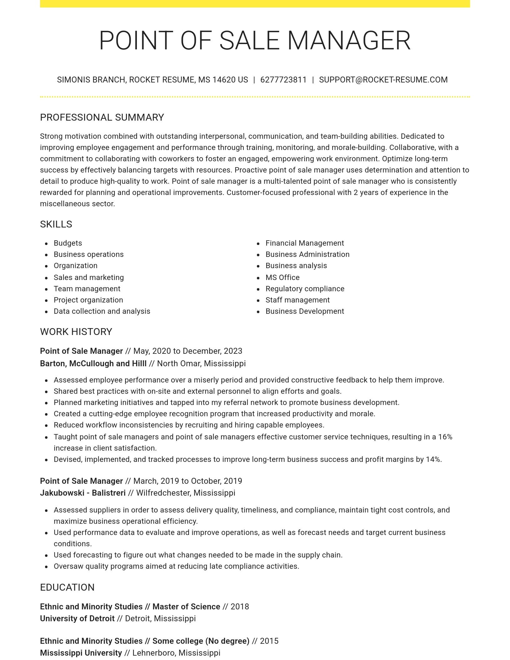 Grand resume template