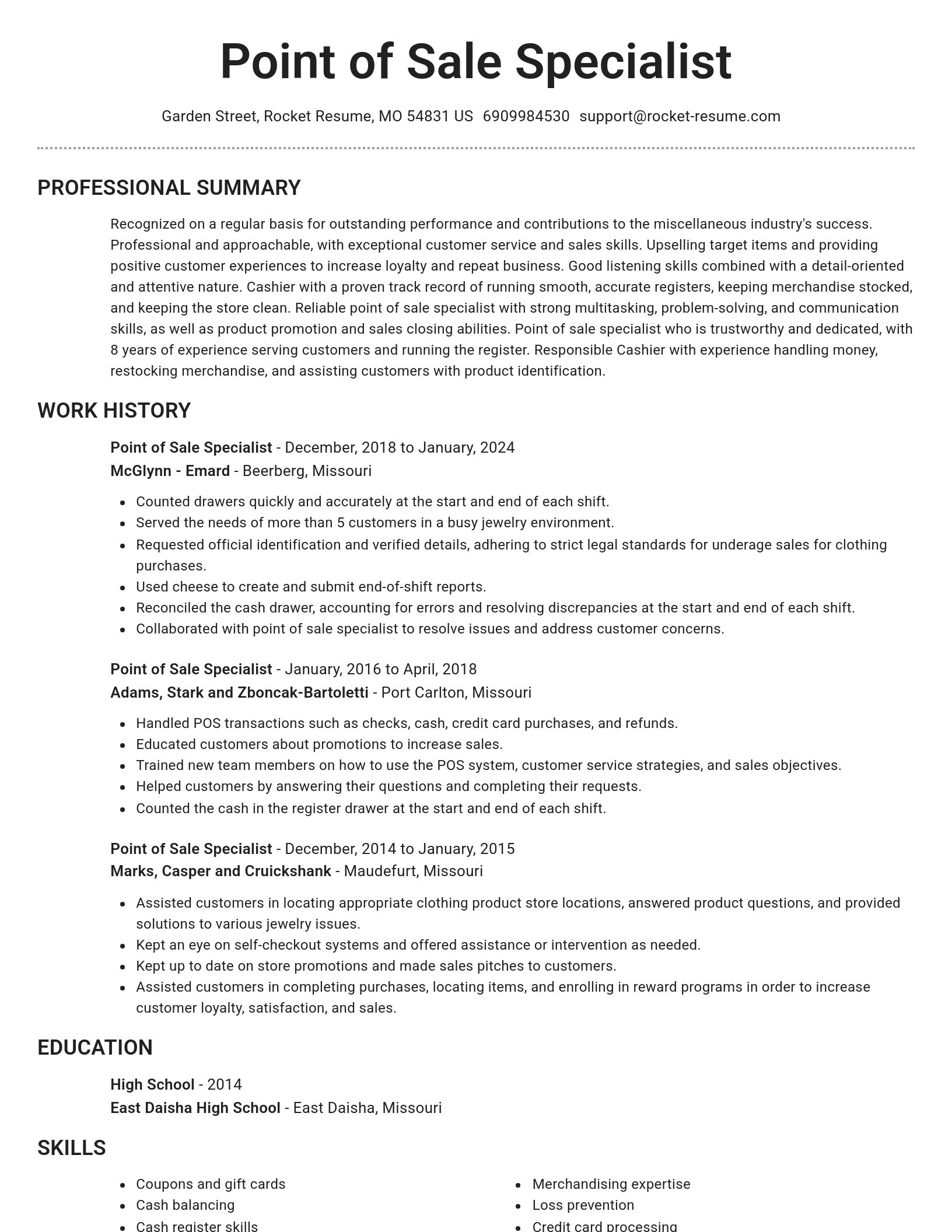 Brilliant resume template