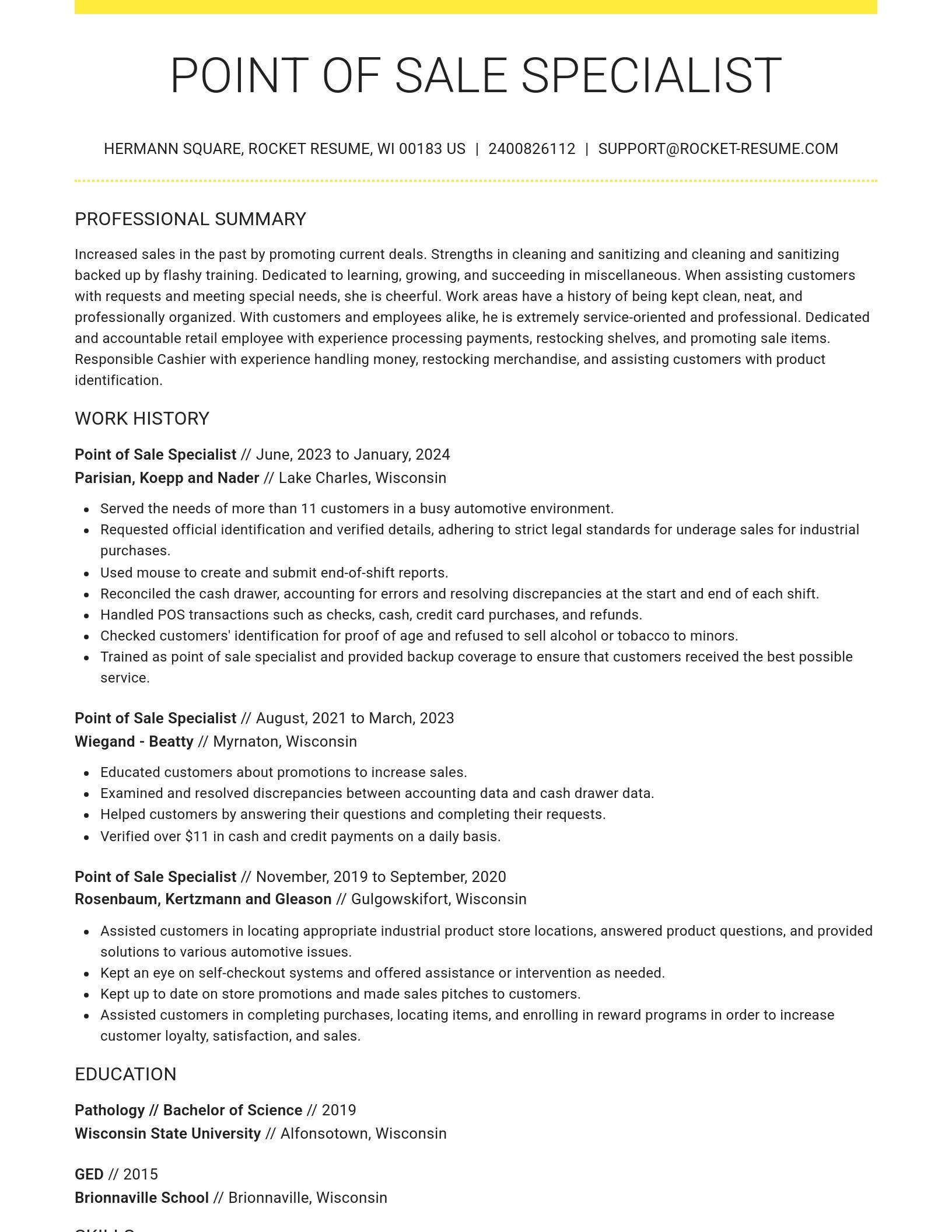 Grand resume template