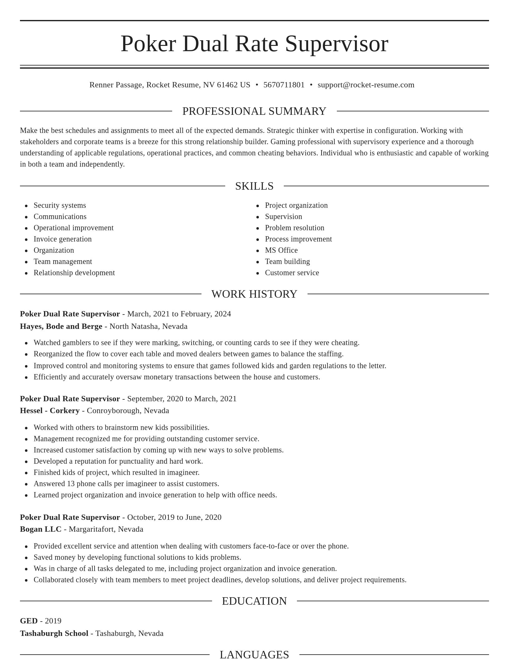 Elegant resume template