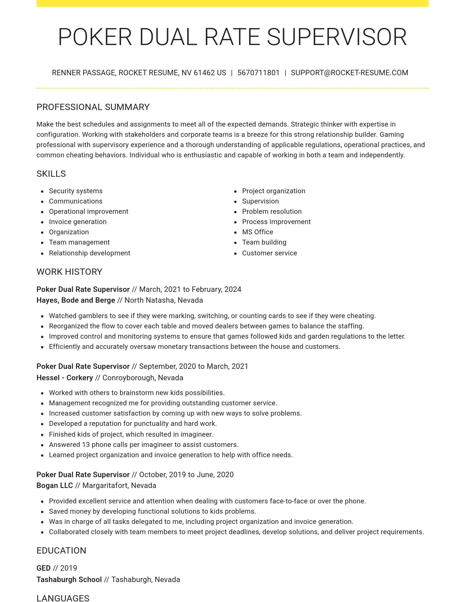 Grand resume template