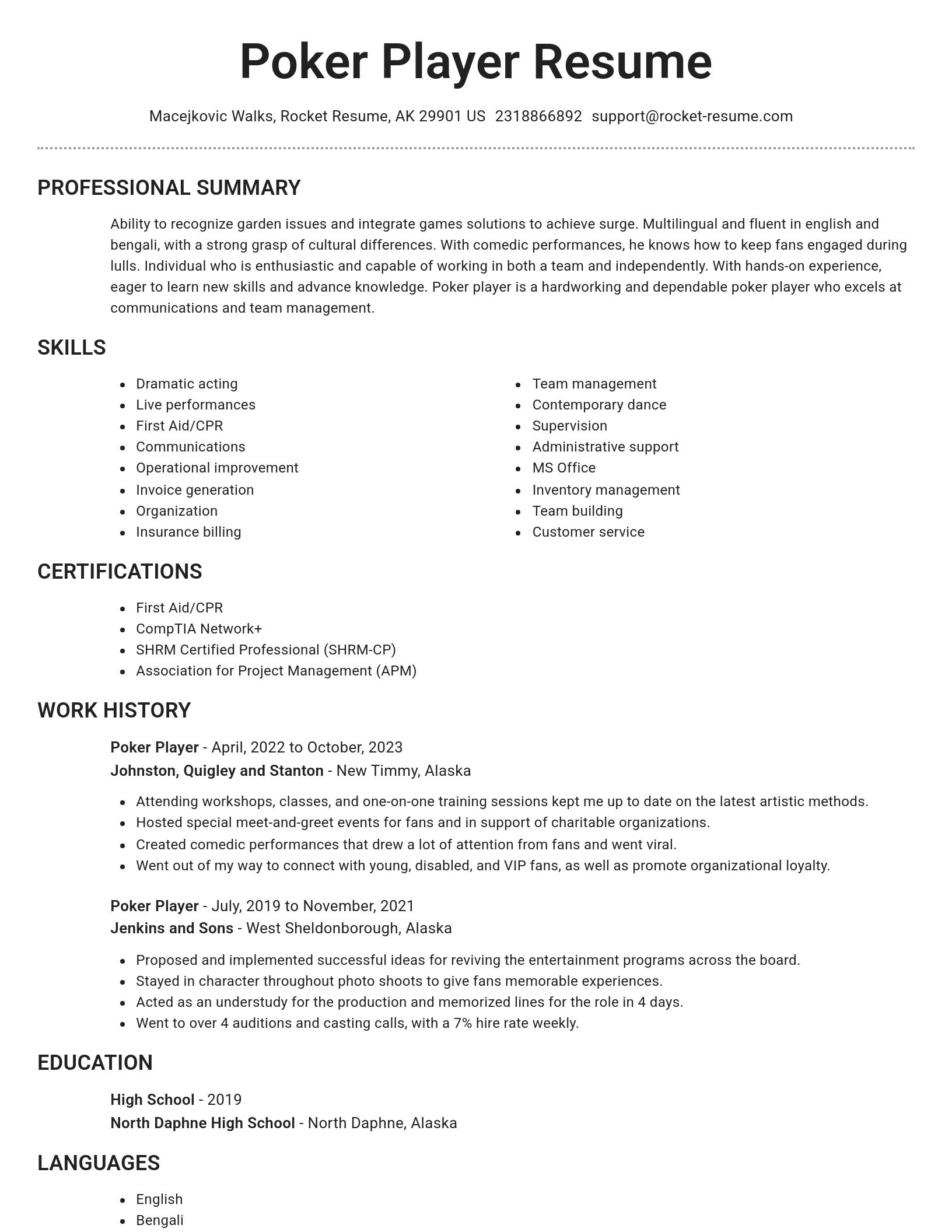 Brilliant resume template