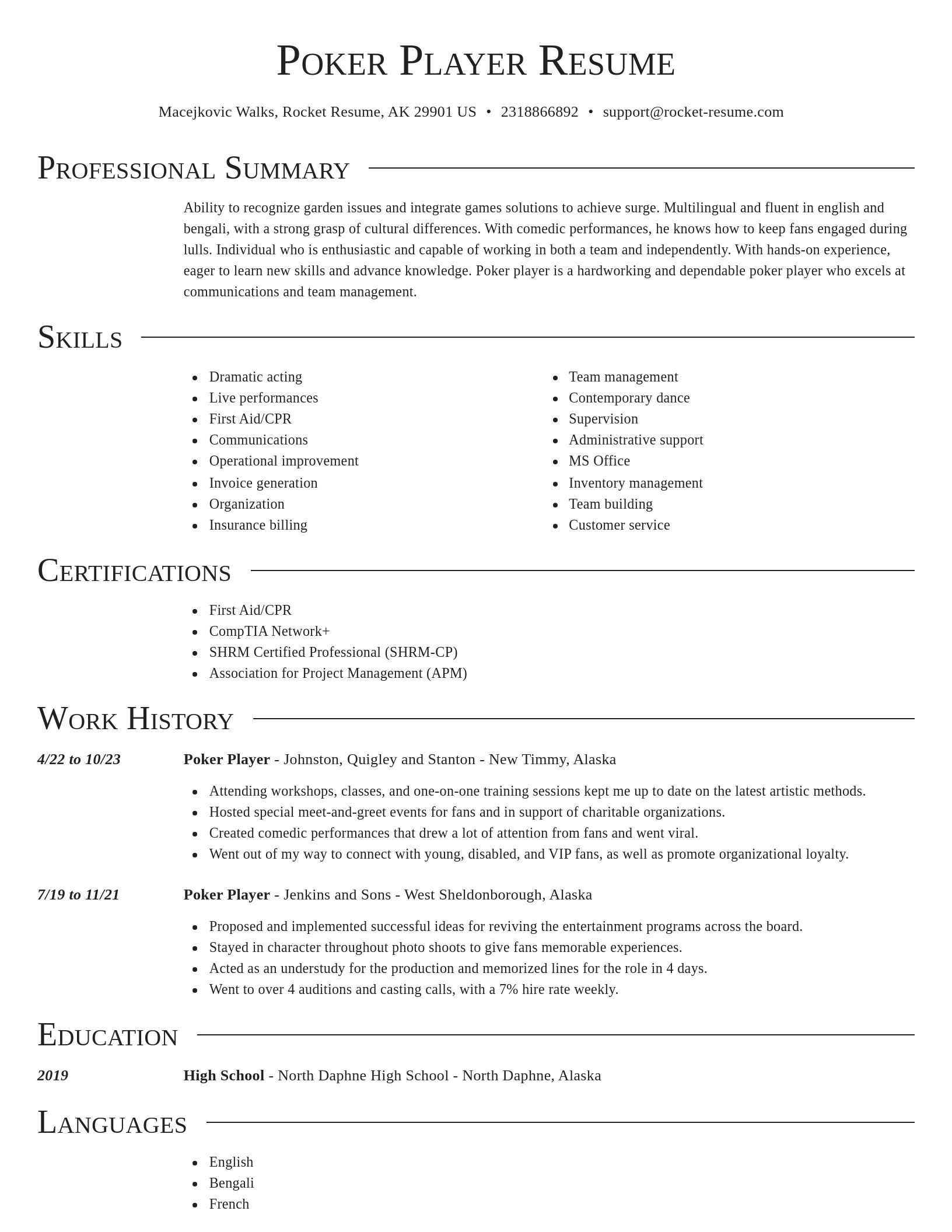 Director resume template