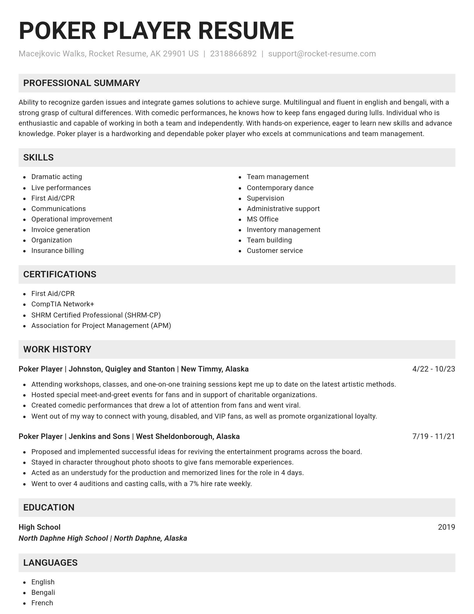 Genius resume template