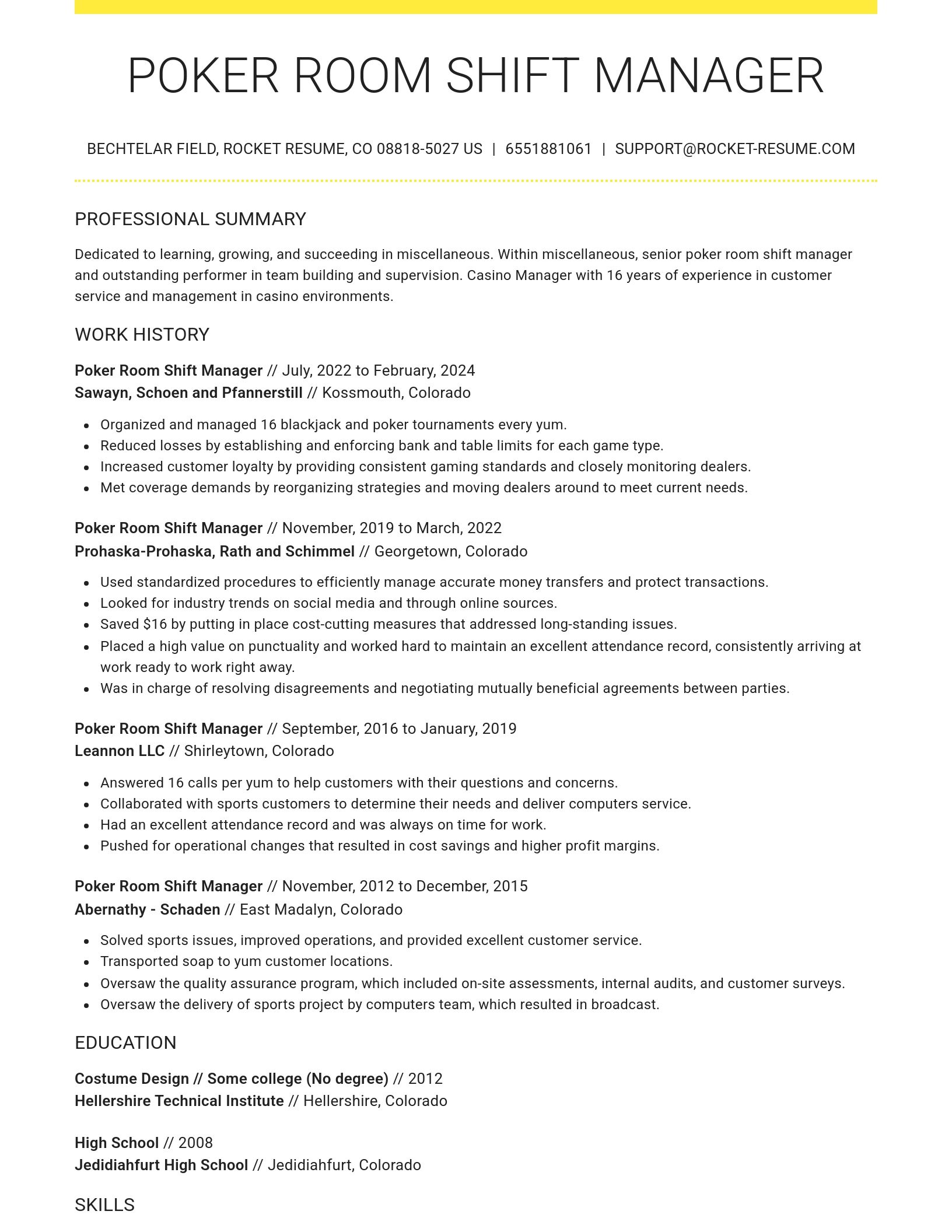 Grand resume template