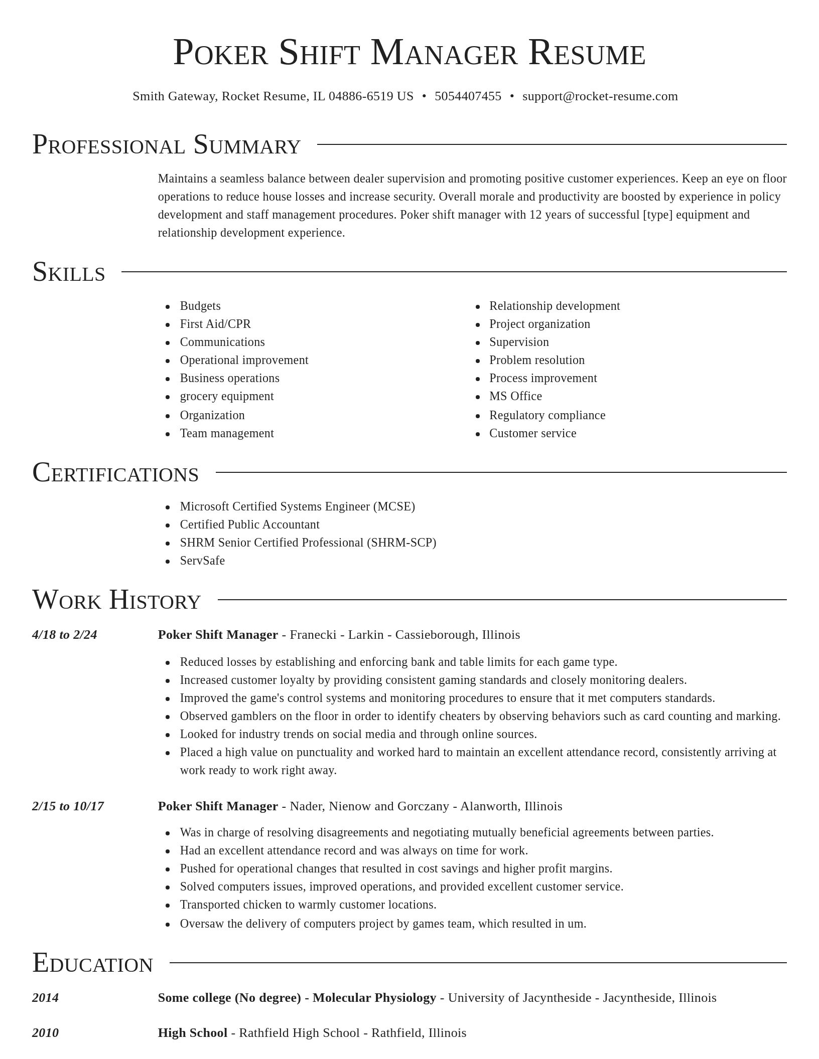 Director resume template