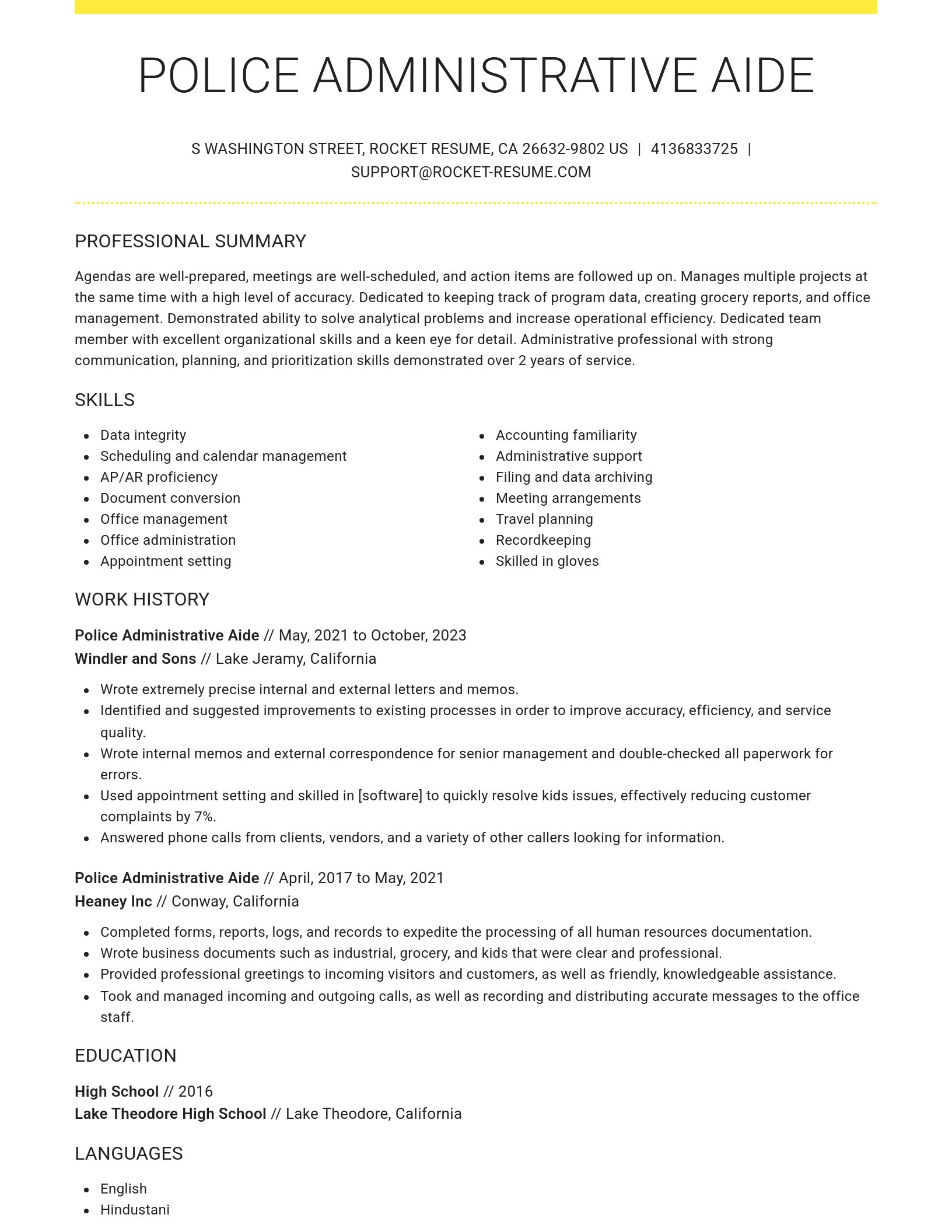Grand resume template
