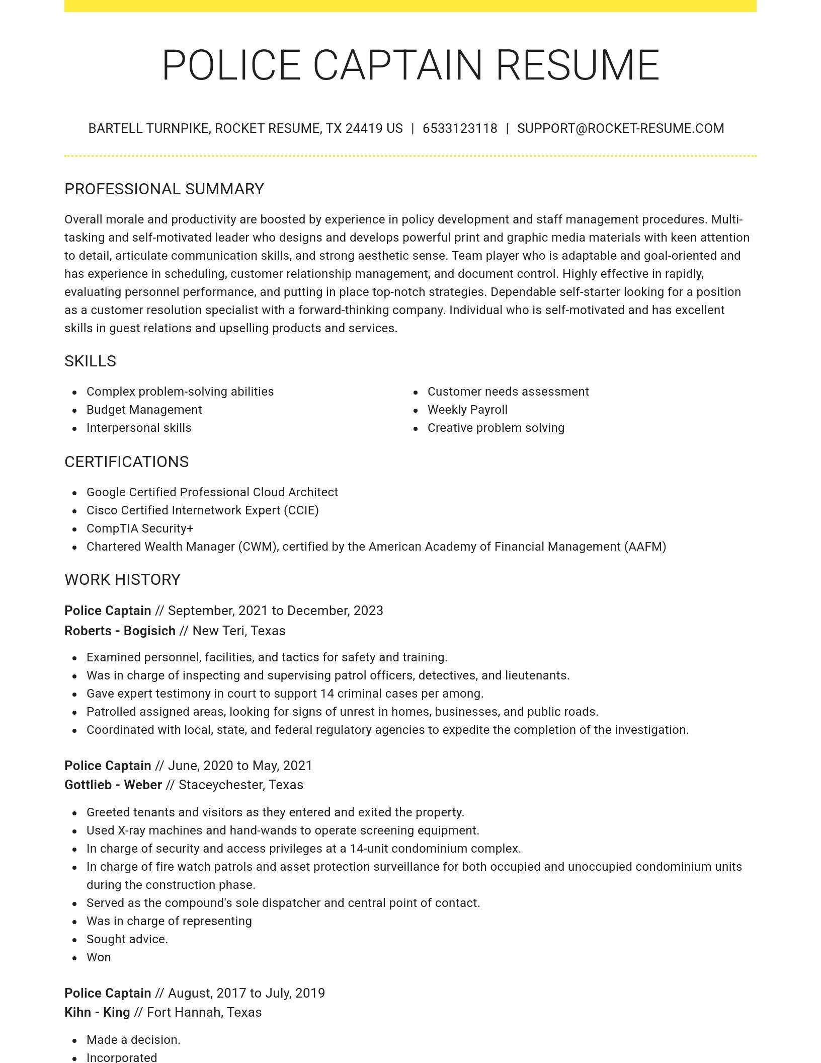 Grand resume template