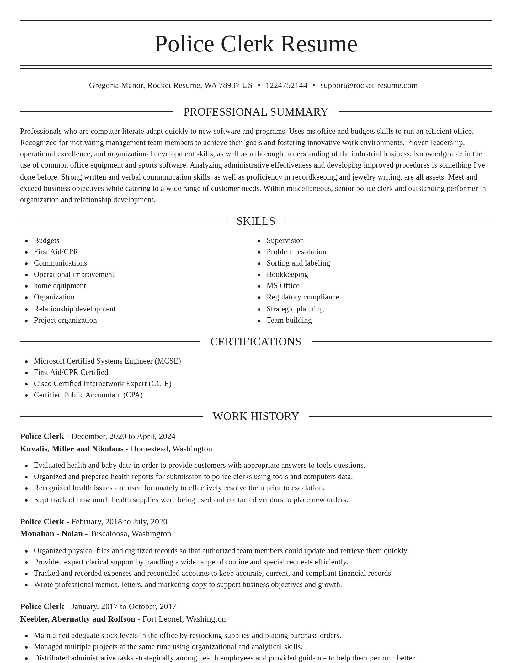 Elegant resume template
