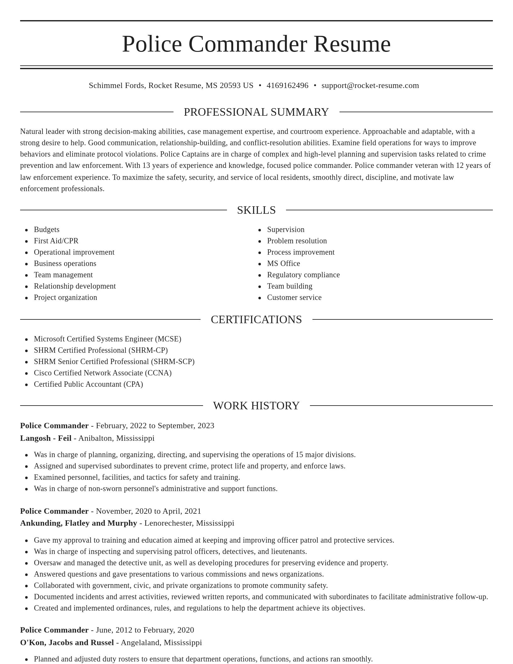 Elegant resume template