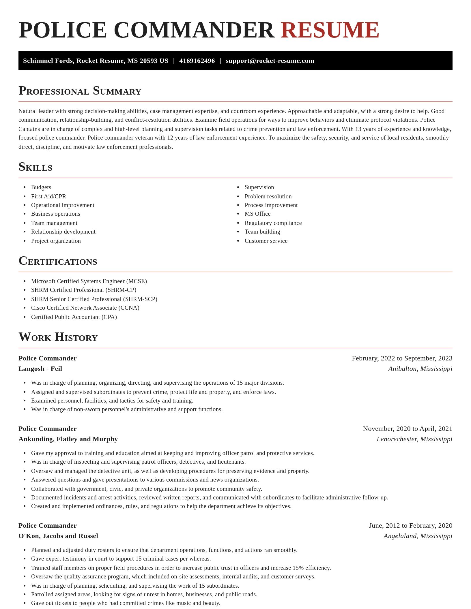 Exquisite resume template