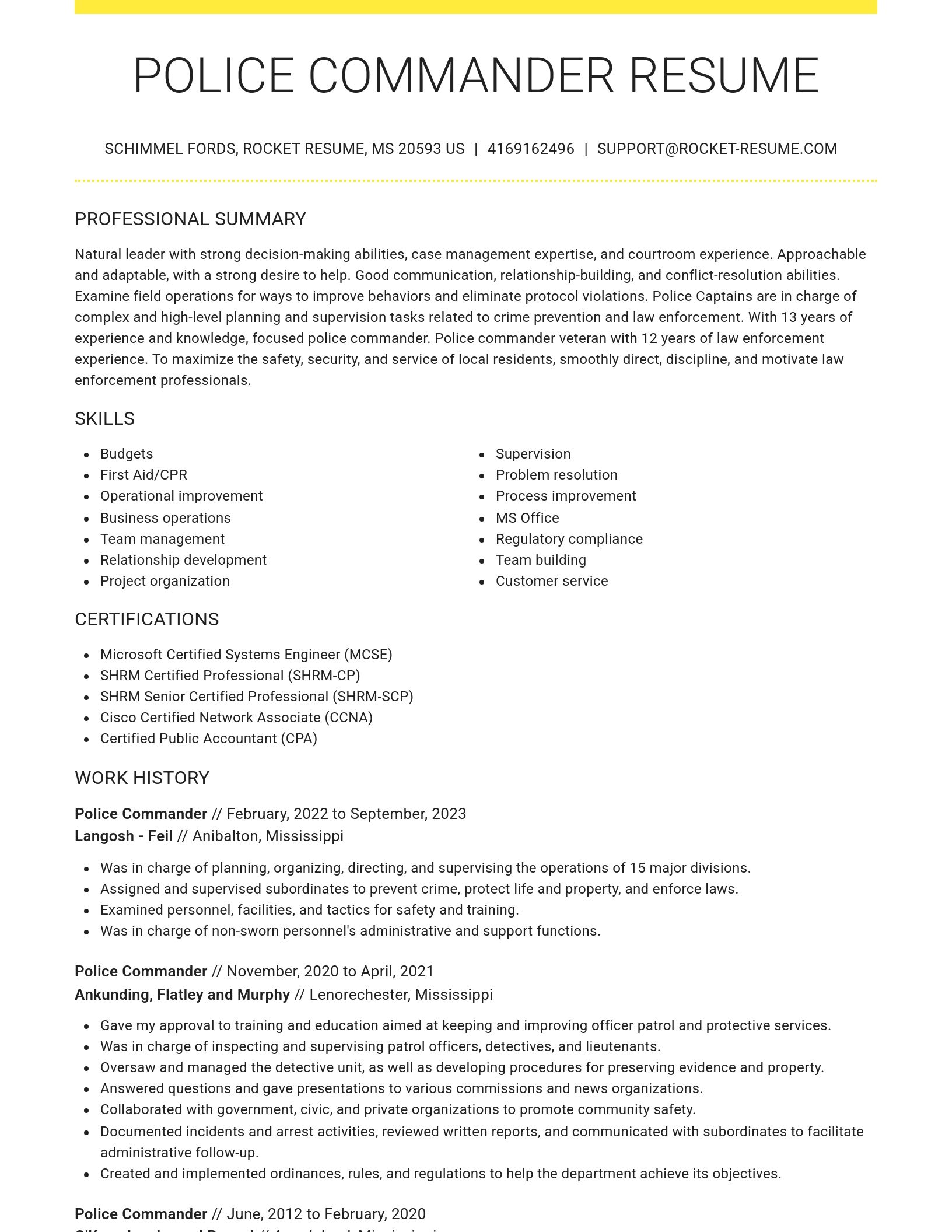Grand resume template