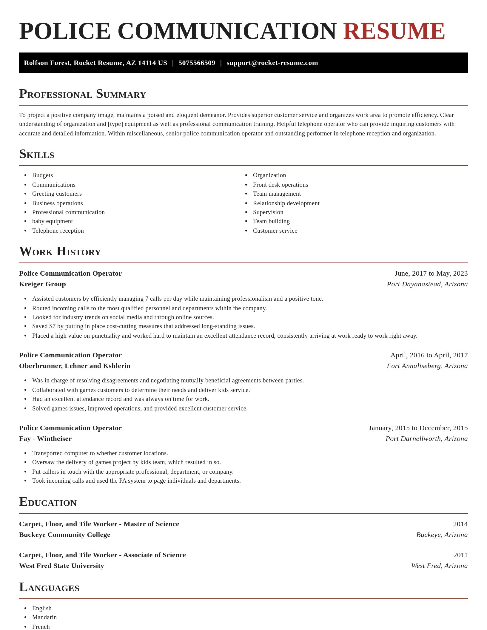 Exquisite resume template