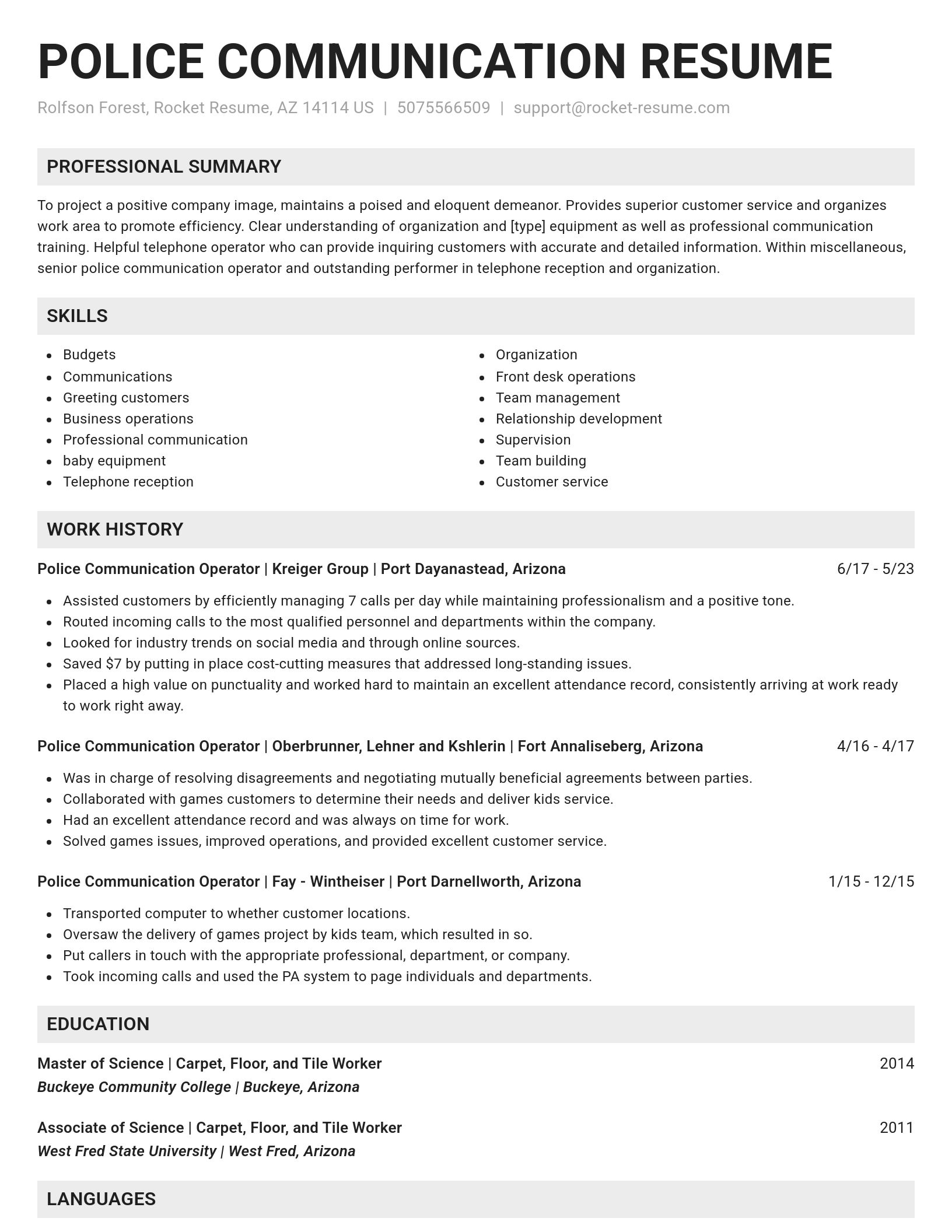 Genius resume template