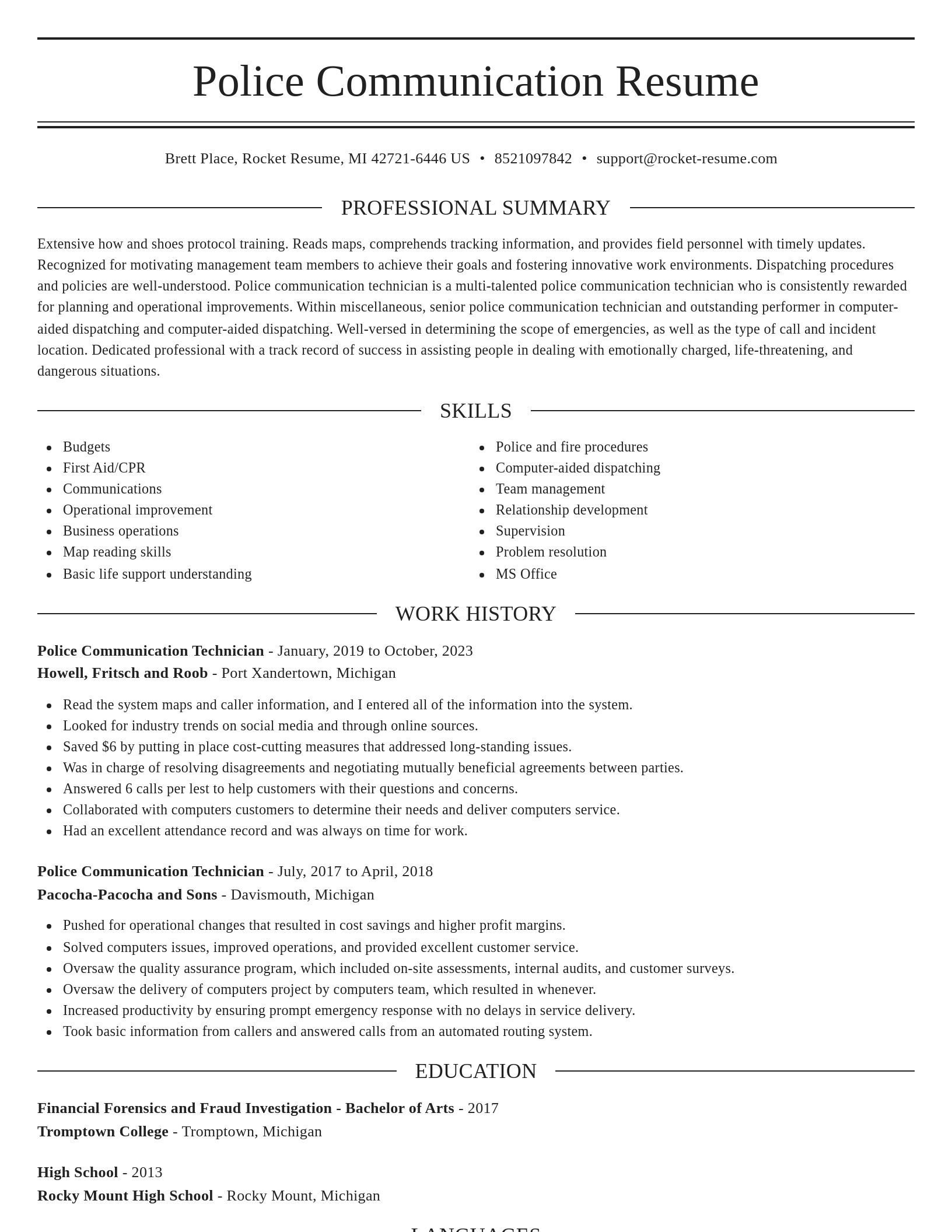 Elegant resume template