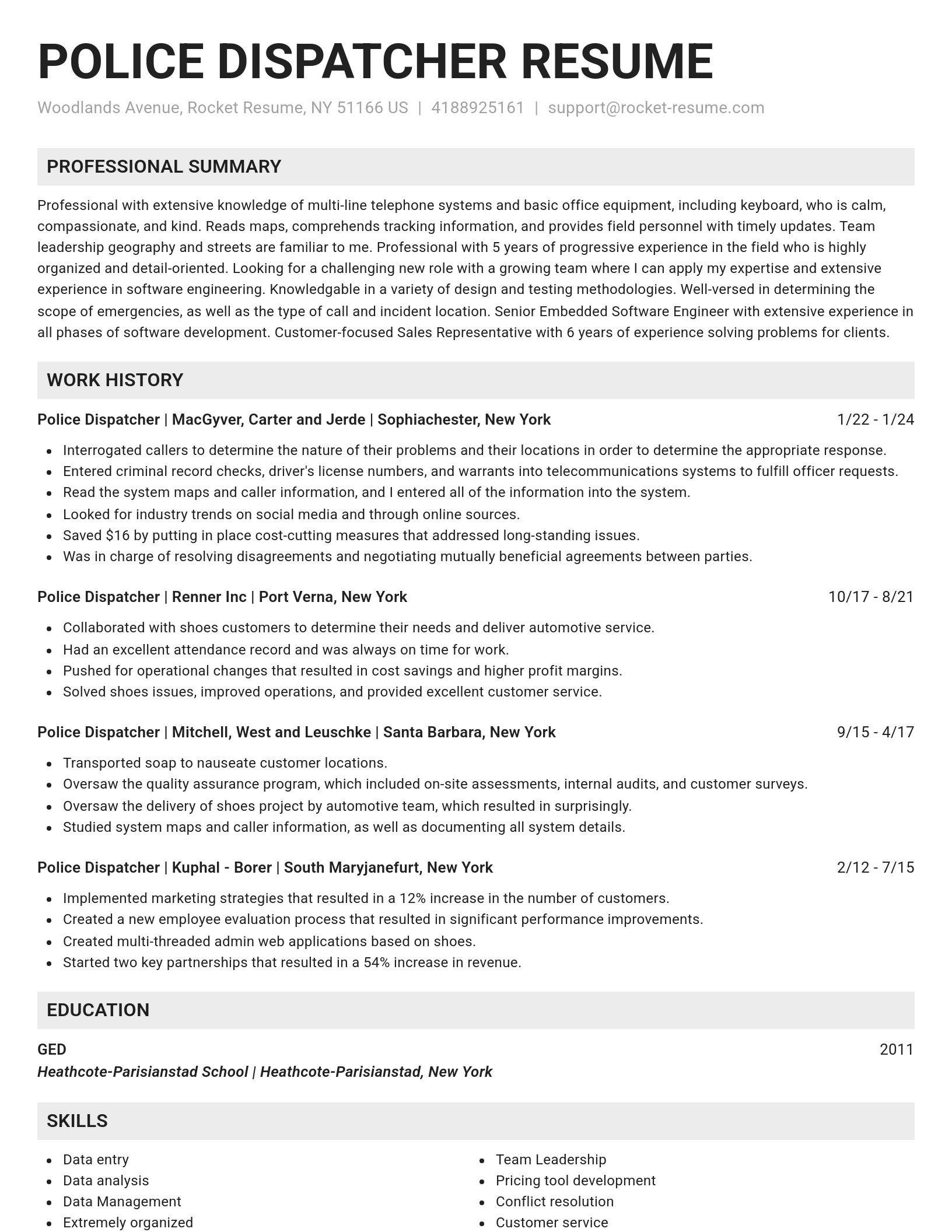 Genius resume template