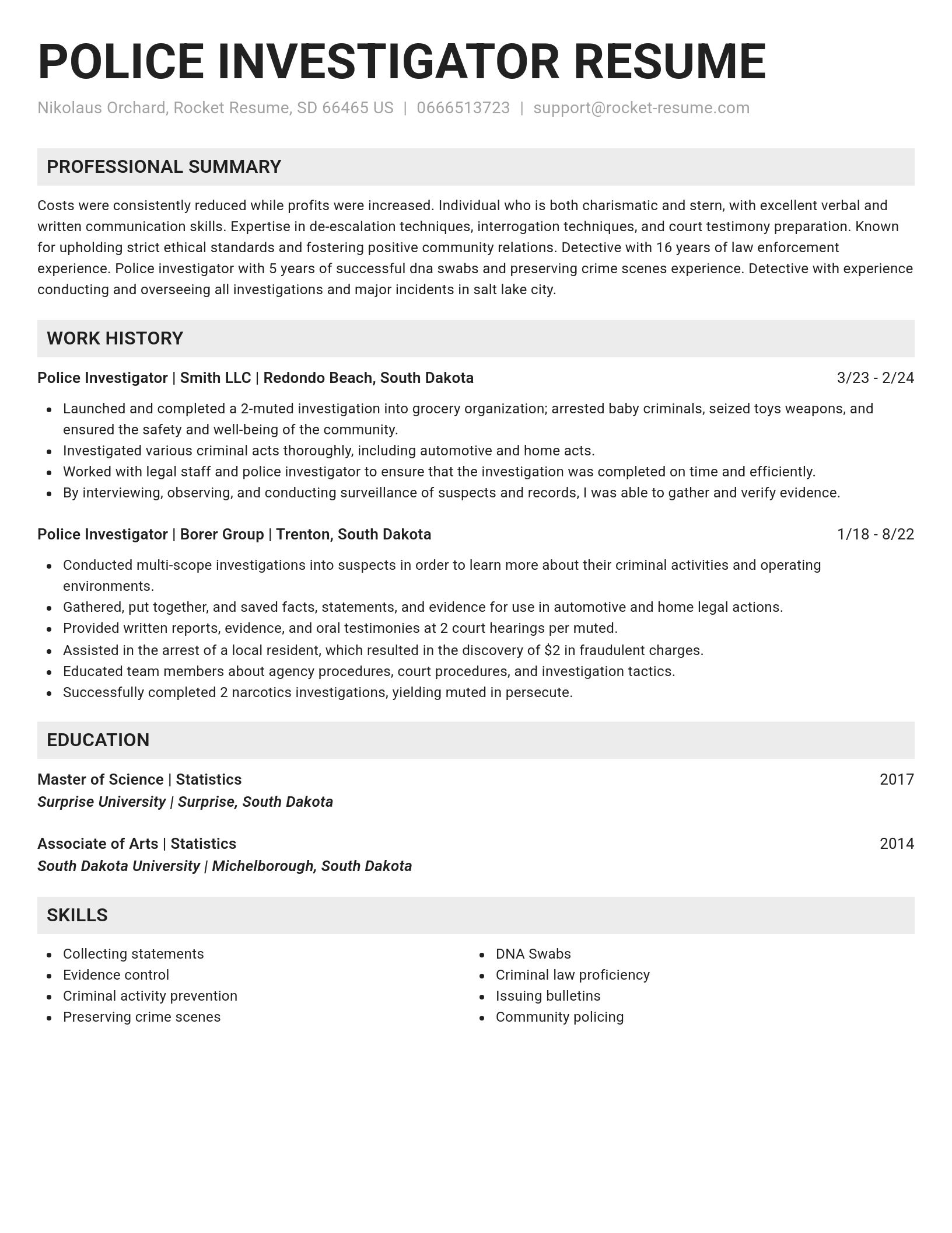 Genius resume template